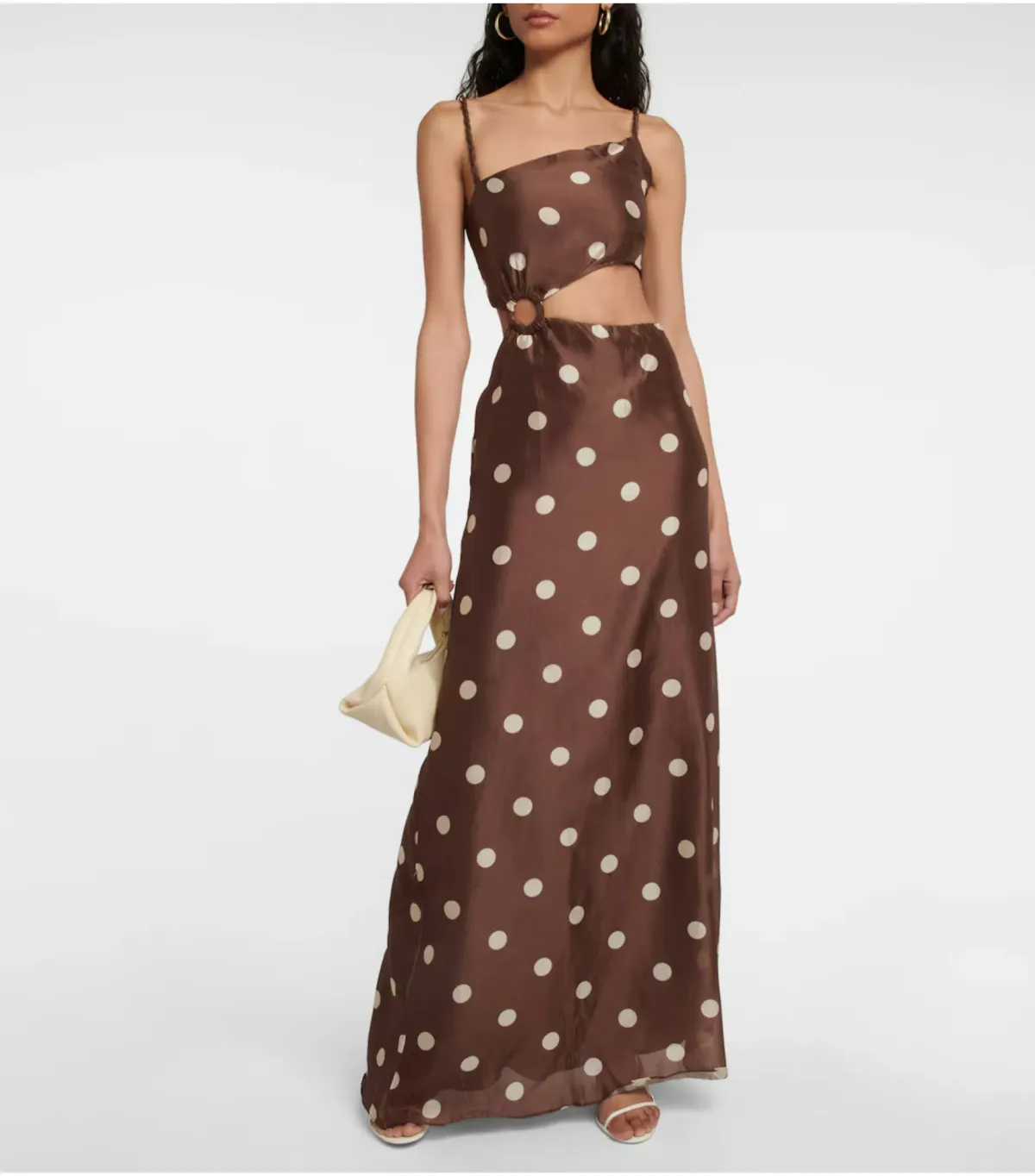 Sir The Label Vivi Asymmetrical Cut Out Dress in Marlon Polka Dot Print Size 1 / AU 8  - Image 1