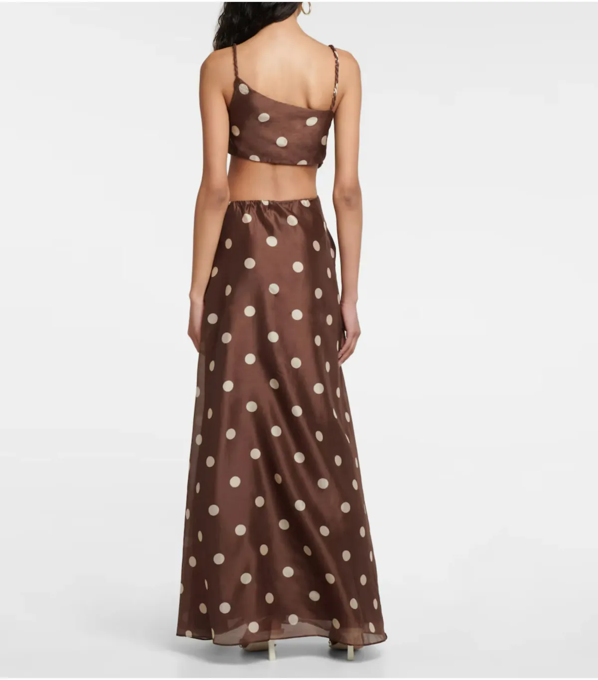 Sir The Label Vivi Asymmetrical Cut Out Dress in Marlon Polka Dot Print Size 1 / AU 8  - Image 2