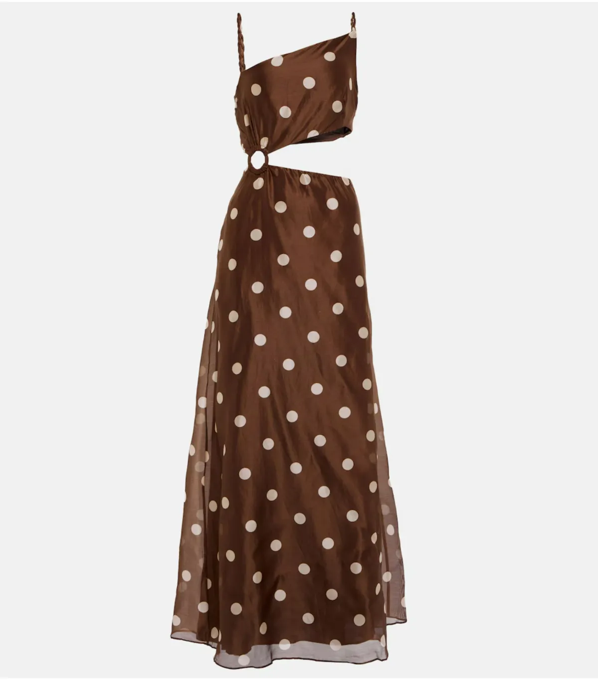 Sir The Label Vivi Asymmetrical Cut Out Dress in Marlon Polka Dot Print Size 1 / AU 8  - Image 4