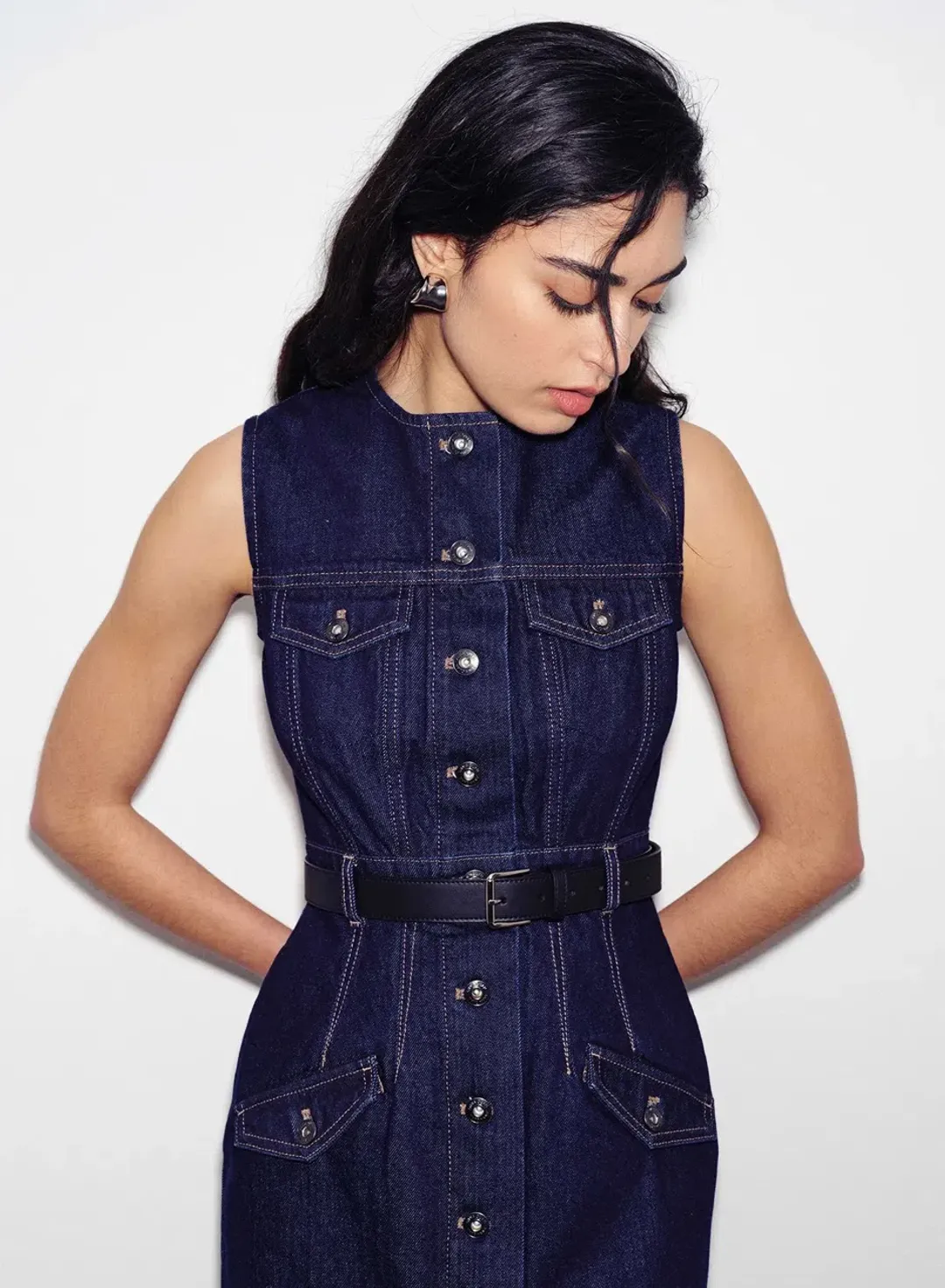 Anna Quan Paige Denim Dress Indigo Size AU 12  for rent on The Volte - main image