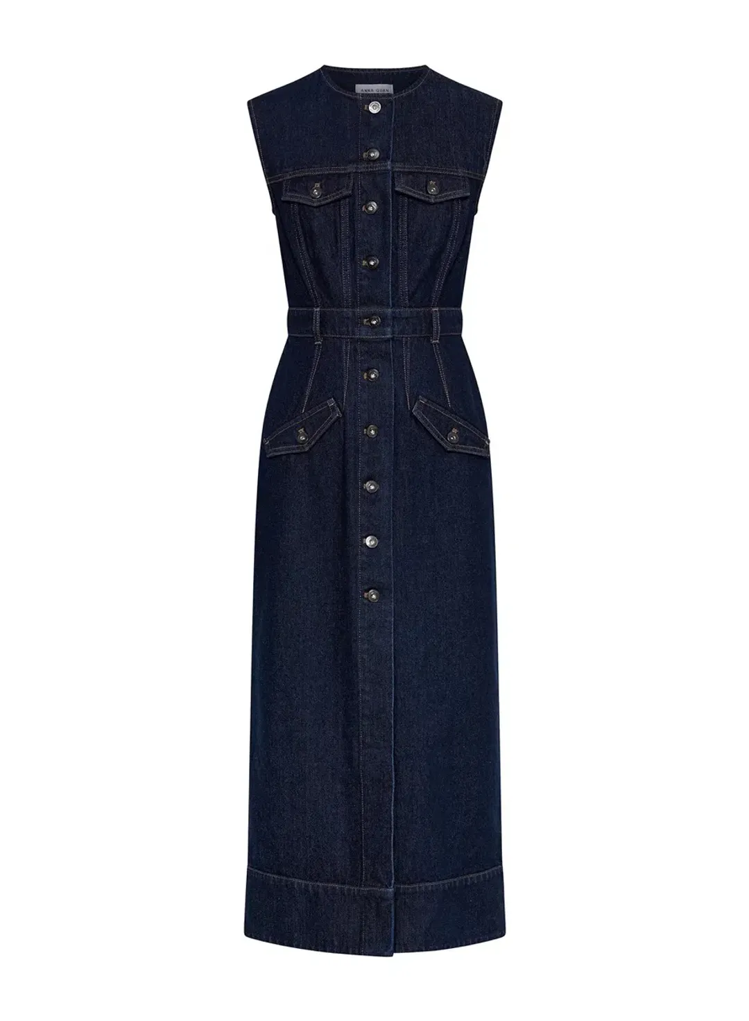 Anna Quan Paige Denim Dress Indigo Size AU 12  for rent on The Volte - main image