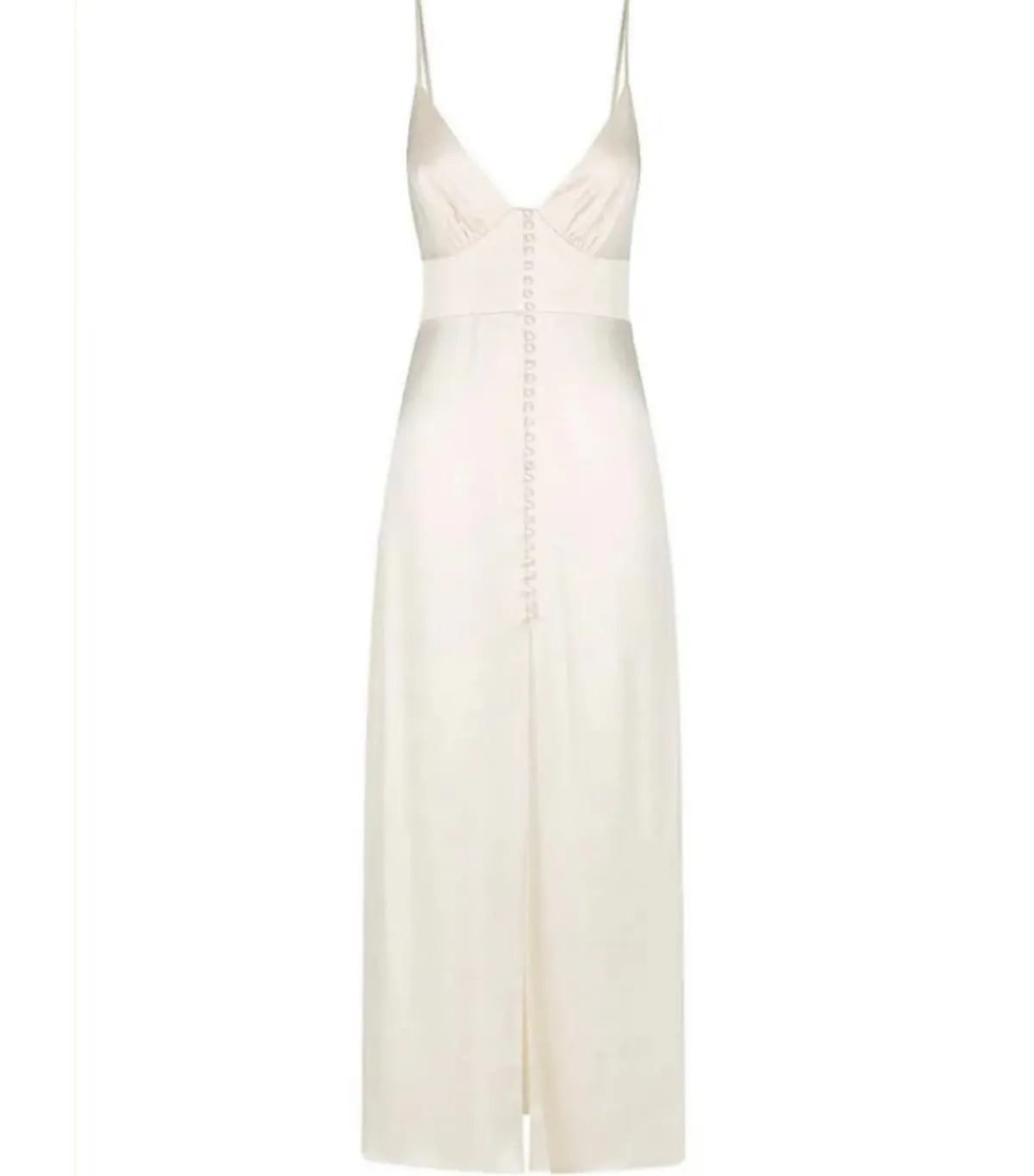 Shona Joy La Lune Cocktail Midi Dress in Cream Size AU 8  - Image 5