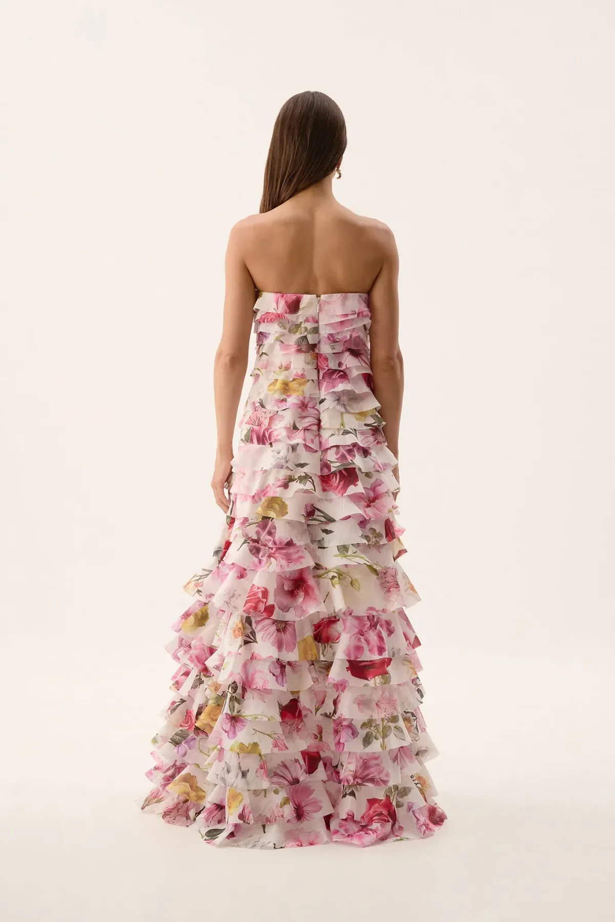 Aje Fleur Pleated Gown in Collage Floral Size AU 10 - Image 2