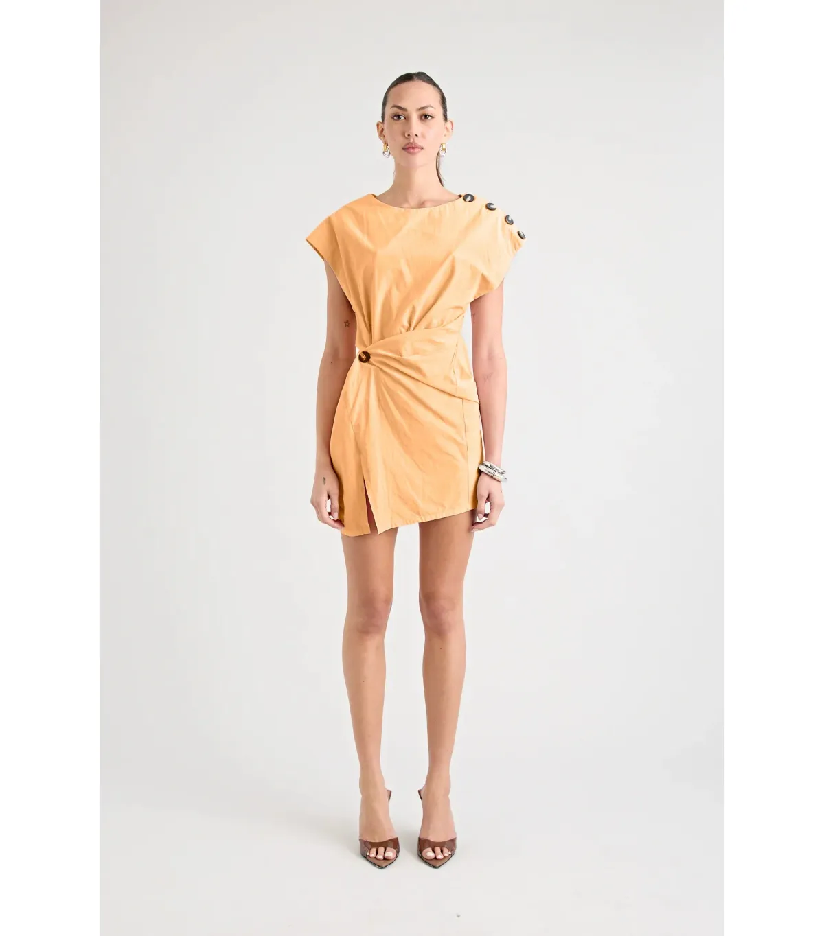 Pfeiffer  Grenada Mini Twist Dress Tangerine Size AU 8  - Image 1
