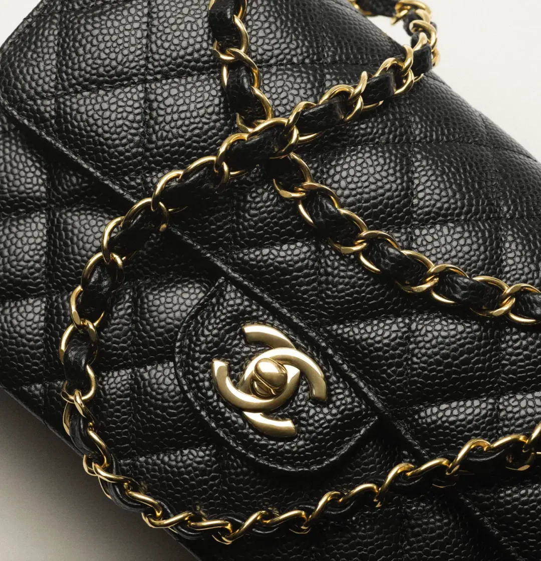 Chanel Classic Black Small Flap Handbag for rent on The Volte - main image