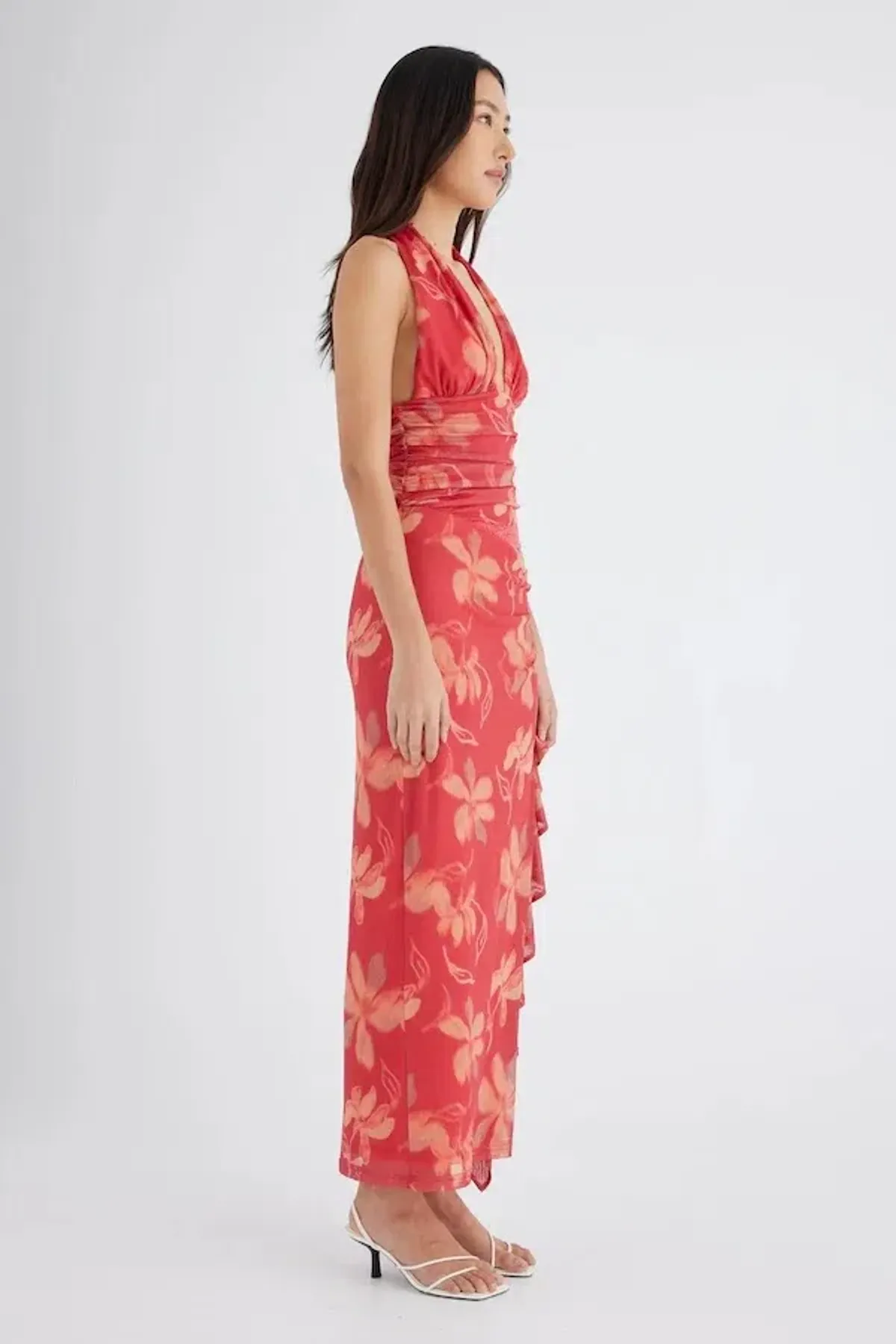 Benni Penelope Maxi Dress in Hibiscus Floral Size 8 - Image 4
