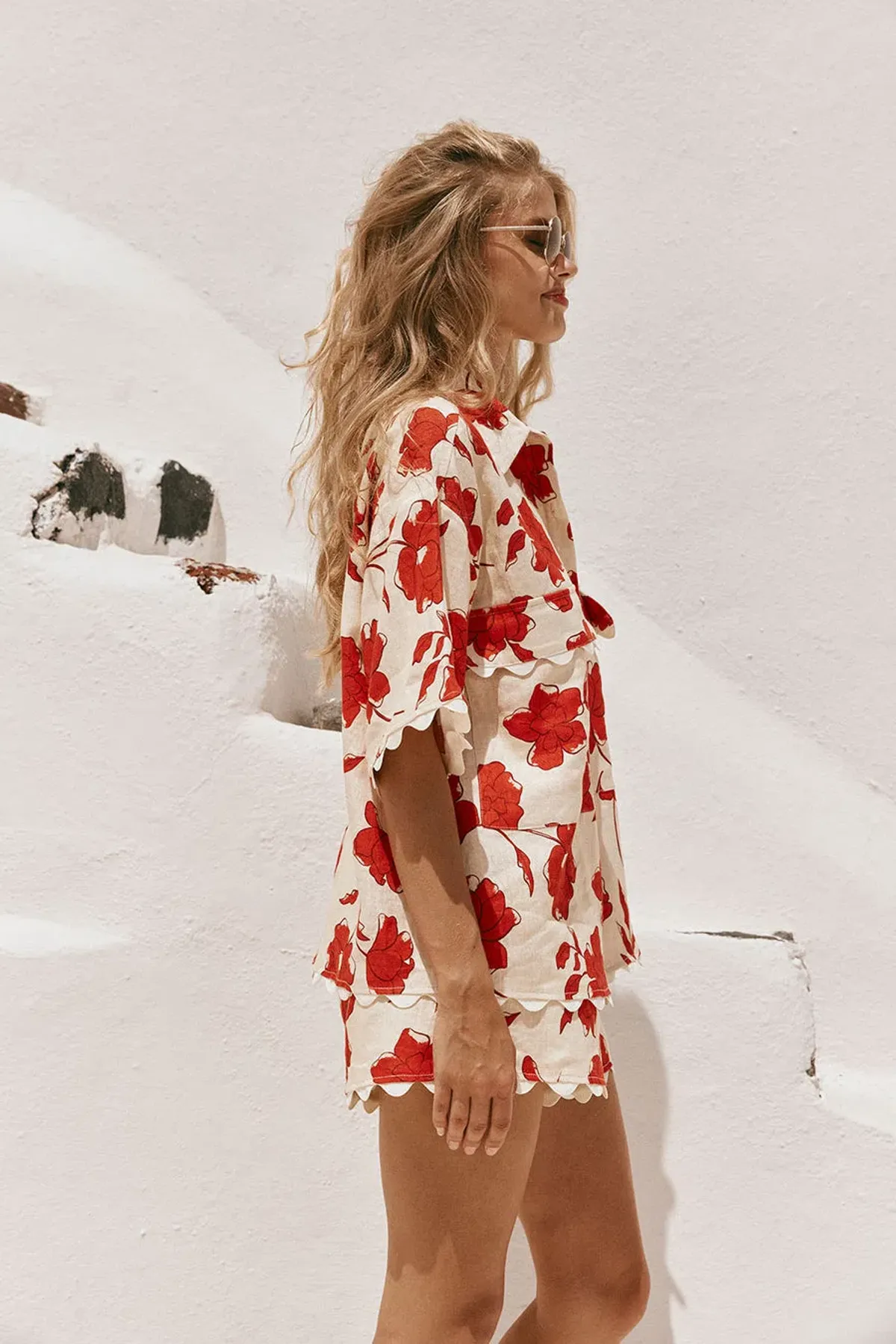 Zaco Arlette Top Size XS and Shorts Size M Set Blooming Print - Image 2