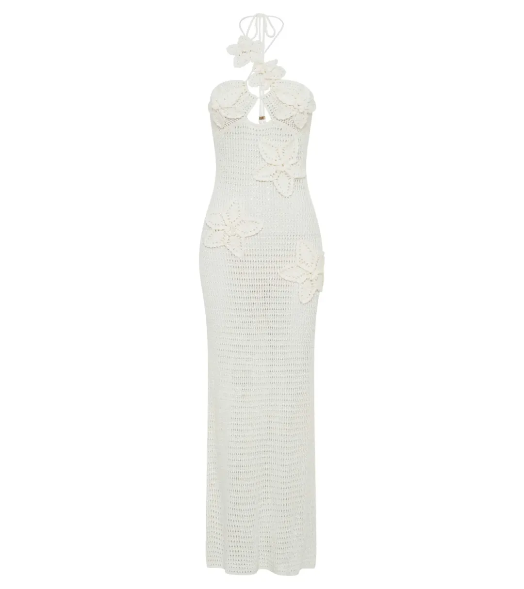 Meshki Kyla Floral Crochet Maxi Dress Ivory Size M / AU 10 for rent on The Volte - main image