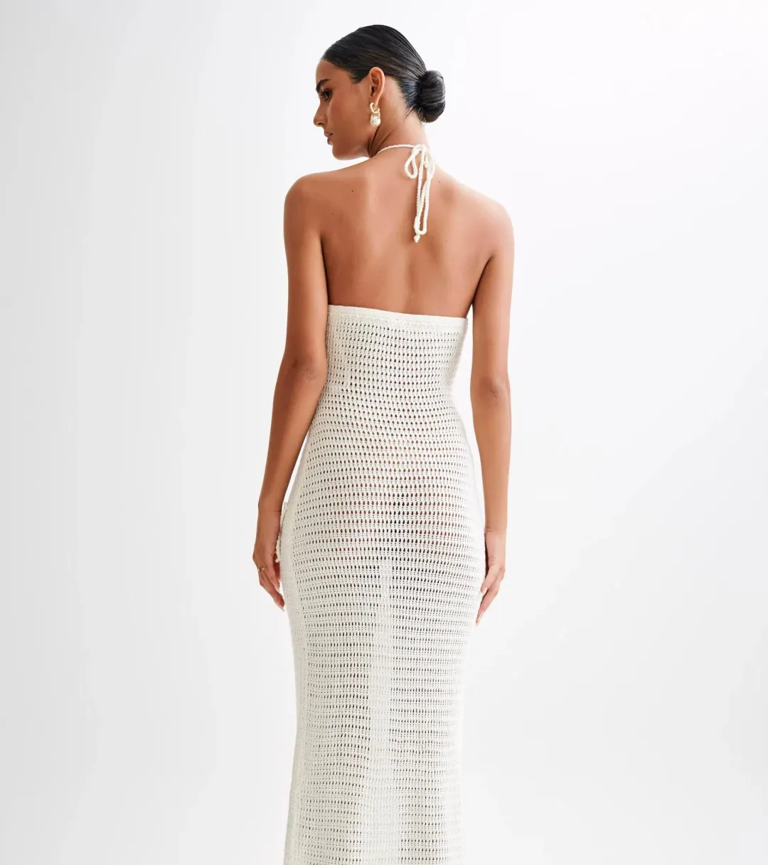 Meshki Kyla Floral Crochet Maxi Dress Ivory Size M / AU 10 for rent on The Volte - main image