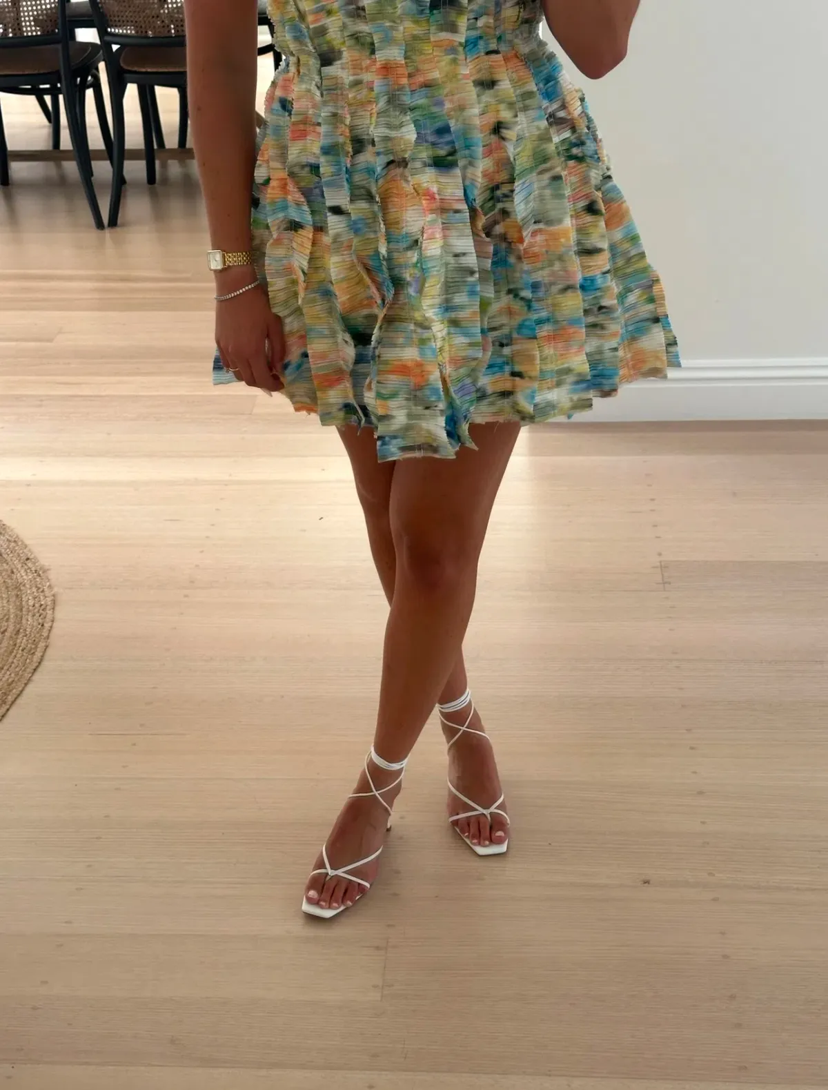 Aje Hybrid Sleeveless Mini Dress Floral Haze Size AU 10 - Image 6