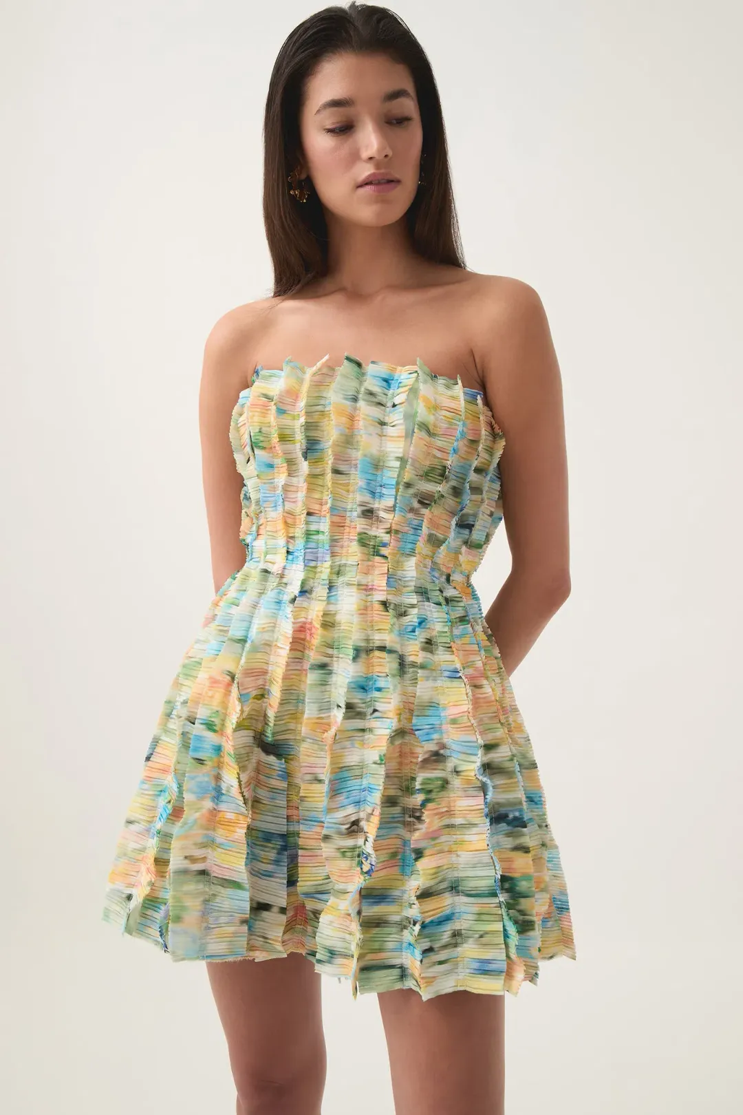 Aje Hybrid Sleeveless Mini Dress Floral Haze Size AU 10 for rent on The Volte - main image