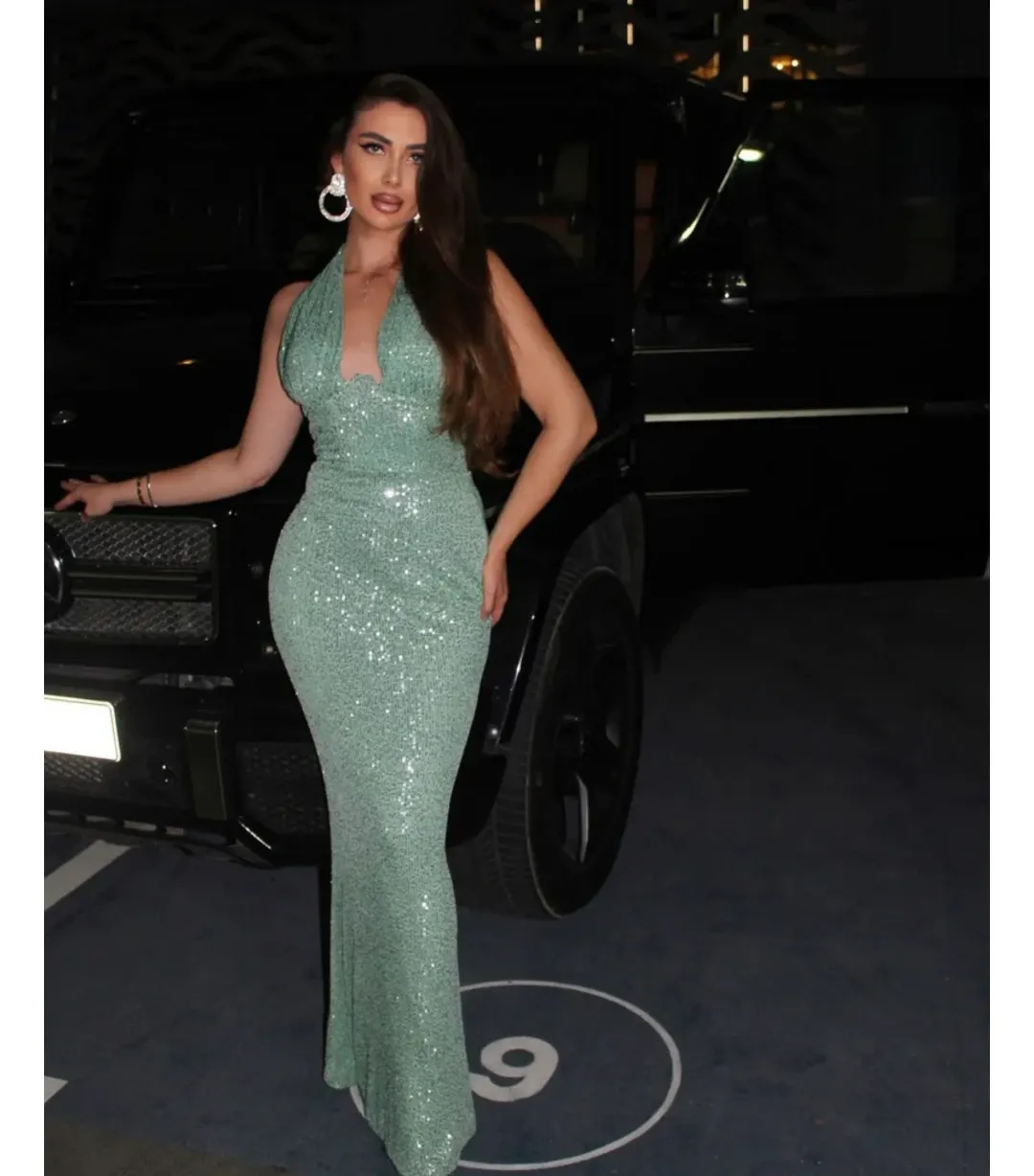 Maelle Paris Shimmer Maxi Gown Emerald Size S / AU 8 for rent on The Volte - main image