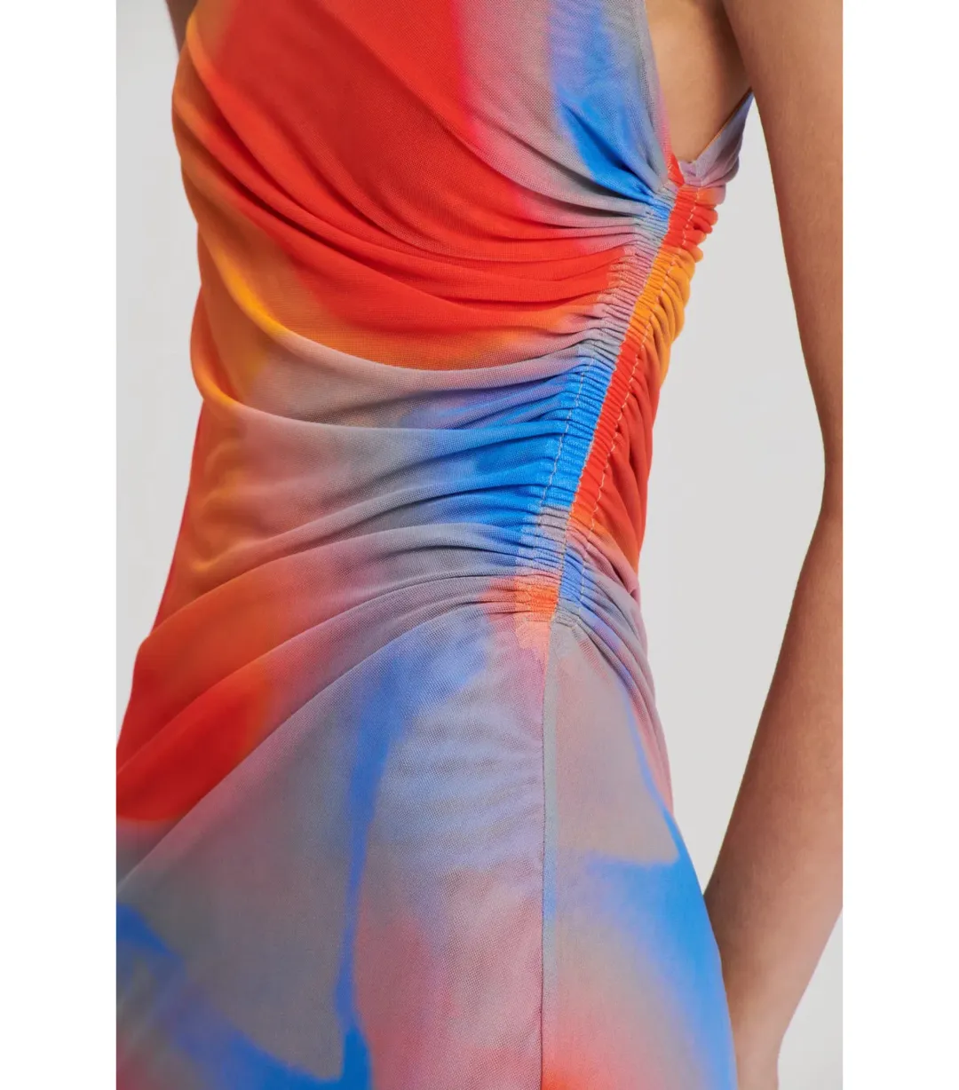 Scanlan Theodore Italian Watercolour Dress in Red/Blue Size AU 8  for rent on The Volte - main image