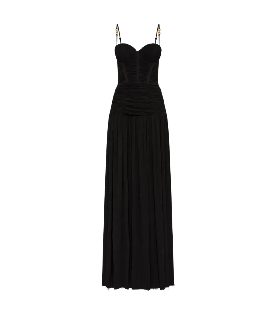 Manning Cartell Double Time Pleat Dress in Black Size AU 6 for rent on The Volte - main image