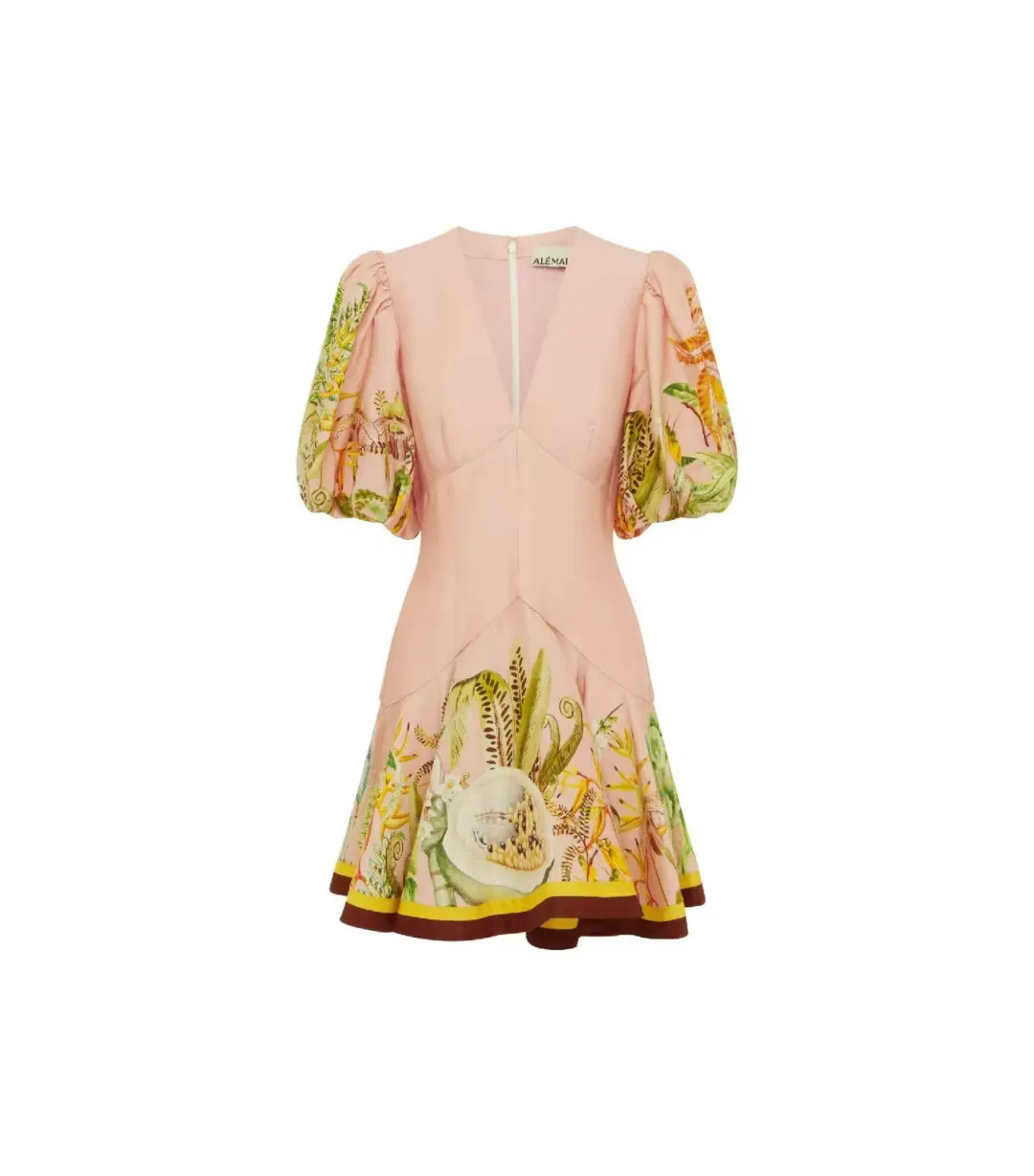 Alemais Papaya Mini Dress Blush Size AU 8 for rent on The Volte - main image