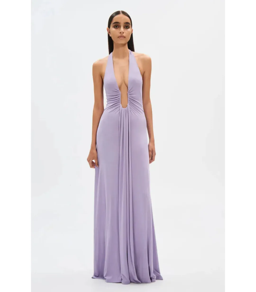 Misha Jennifer Cupro Maxi Dress in Lilac Size 6/XS for rent on The Volte - main image