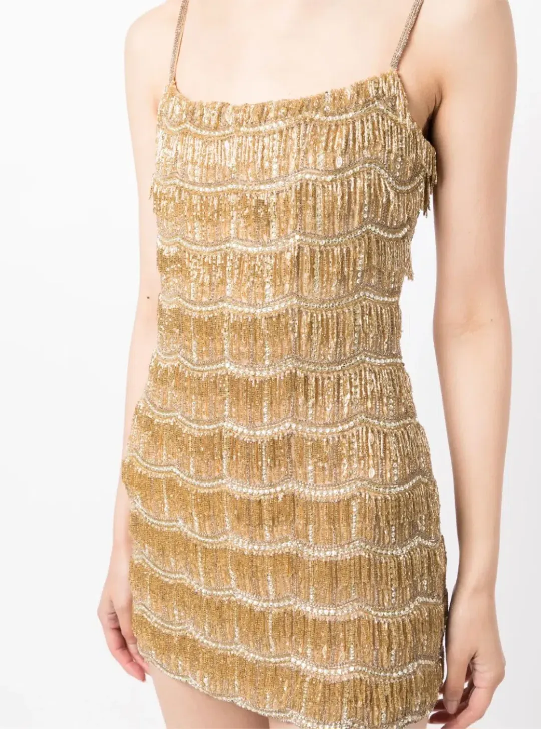 Rachel Gilbert Sadie Mini Dress Gold Size 2 / AU 10 for rent on The Volte - main image