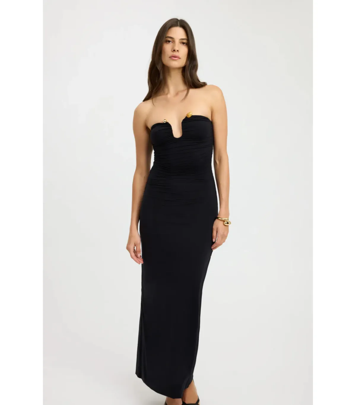 Kookai Tayla Trim Maxi Dress Black Size AU 6 - Image 2