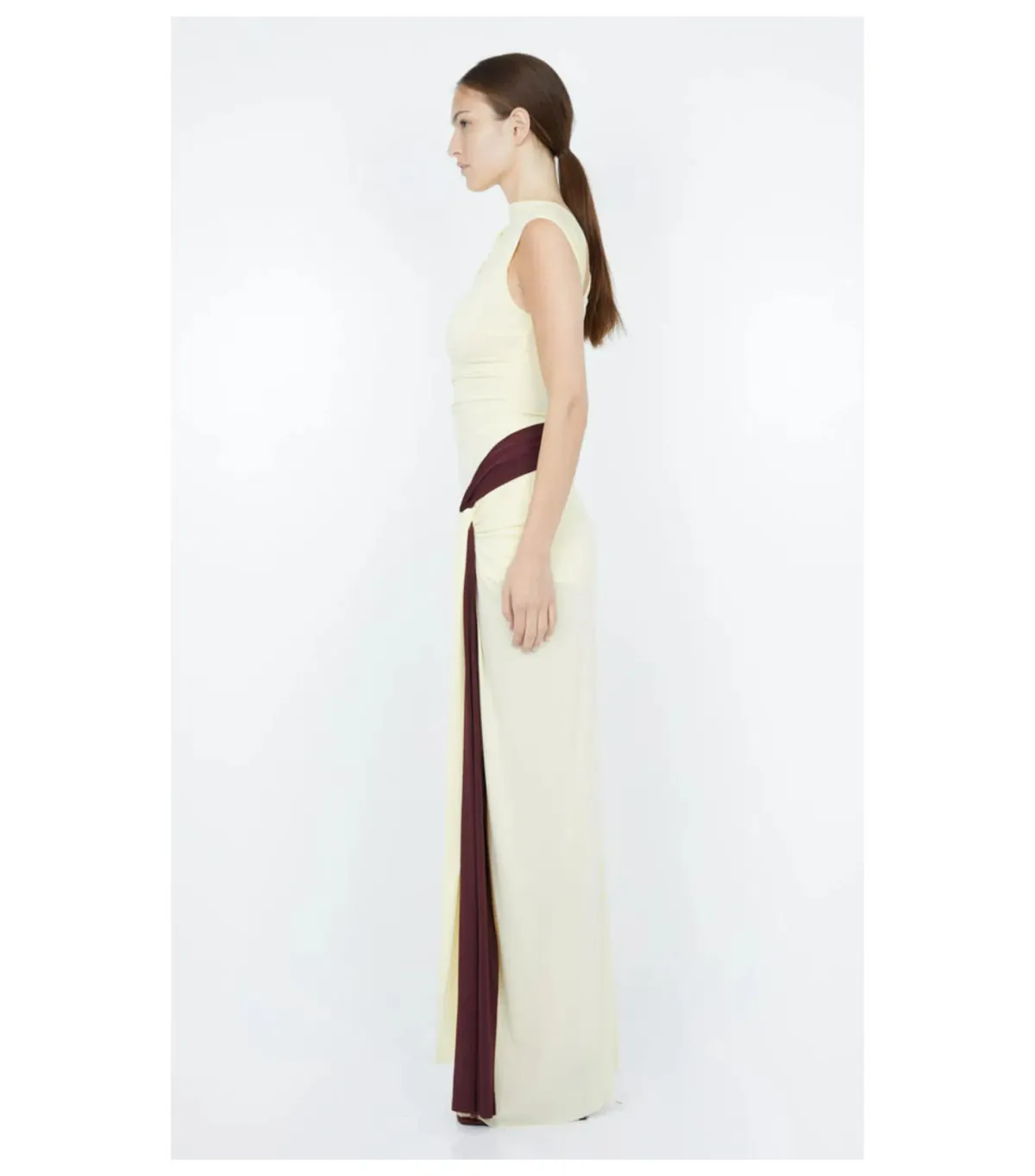 Bec & Bridge Greta Twist Maxi Dress in Butter Size AU 6 - Image 2