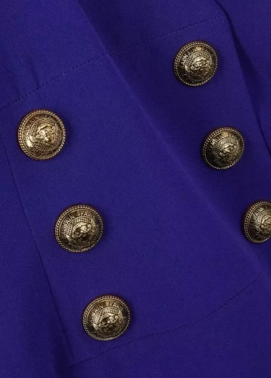 Balmain Double Breasted Midi Wrap Dress Size 12/L for rent on The Volte - main image