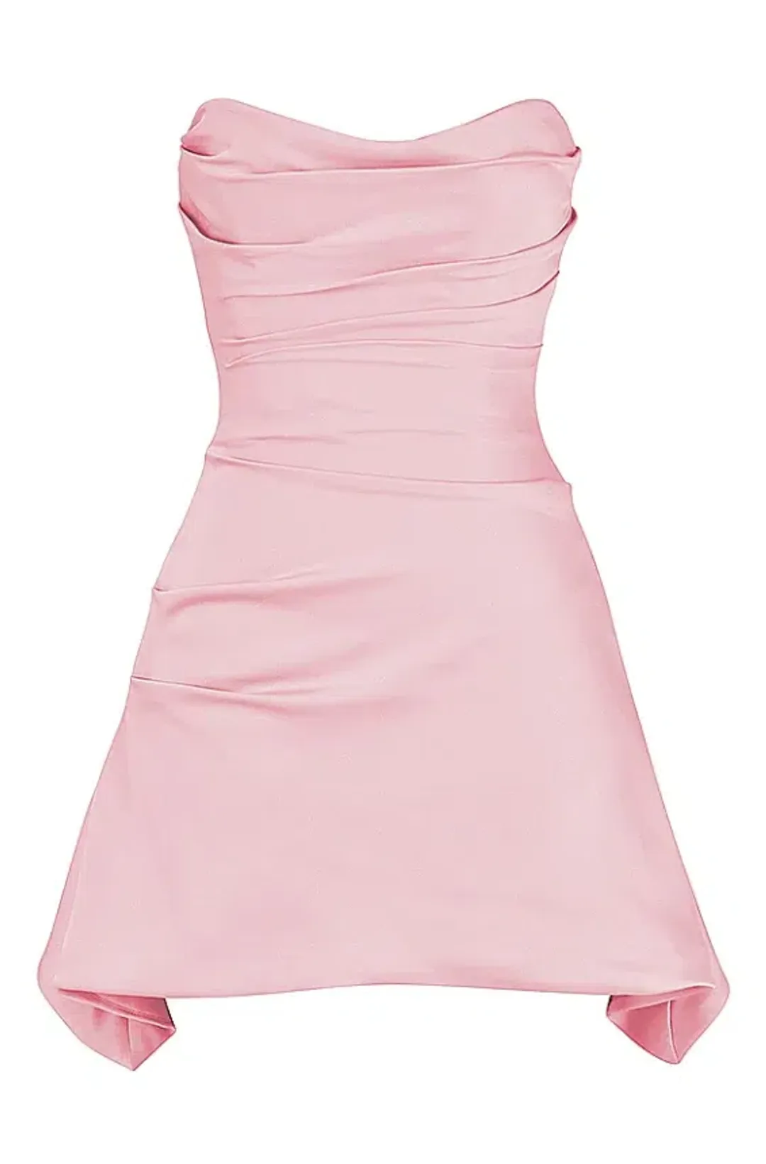 House of CB Jasmine Draped Strapless Corset Mini Dress Rose Pink Size M / AU 10 for rent on The Volte - main image