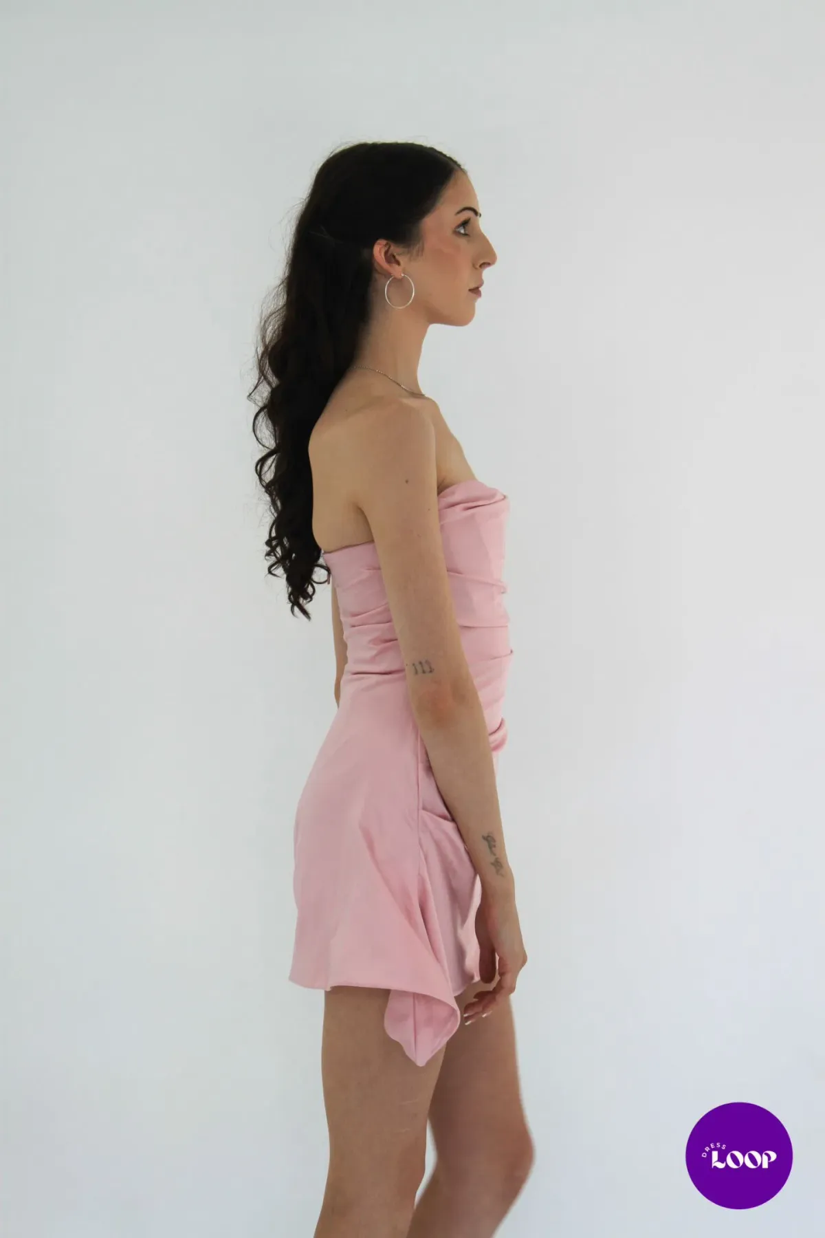 House of CB Jasmine Draped Strapless Corset Mini Dress Rose Pink Size M / AU 10 - Image 3