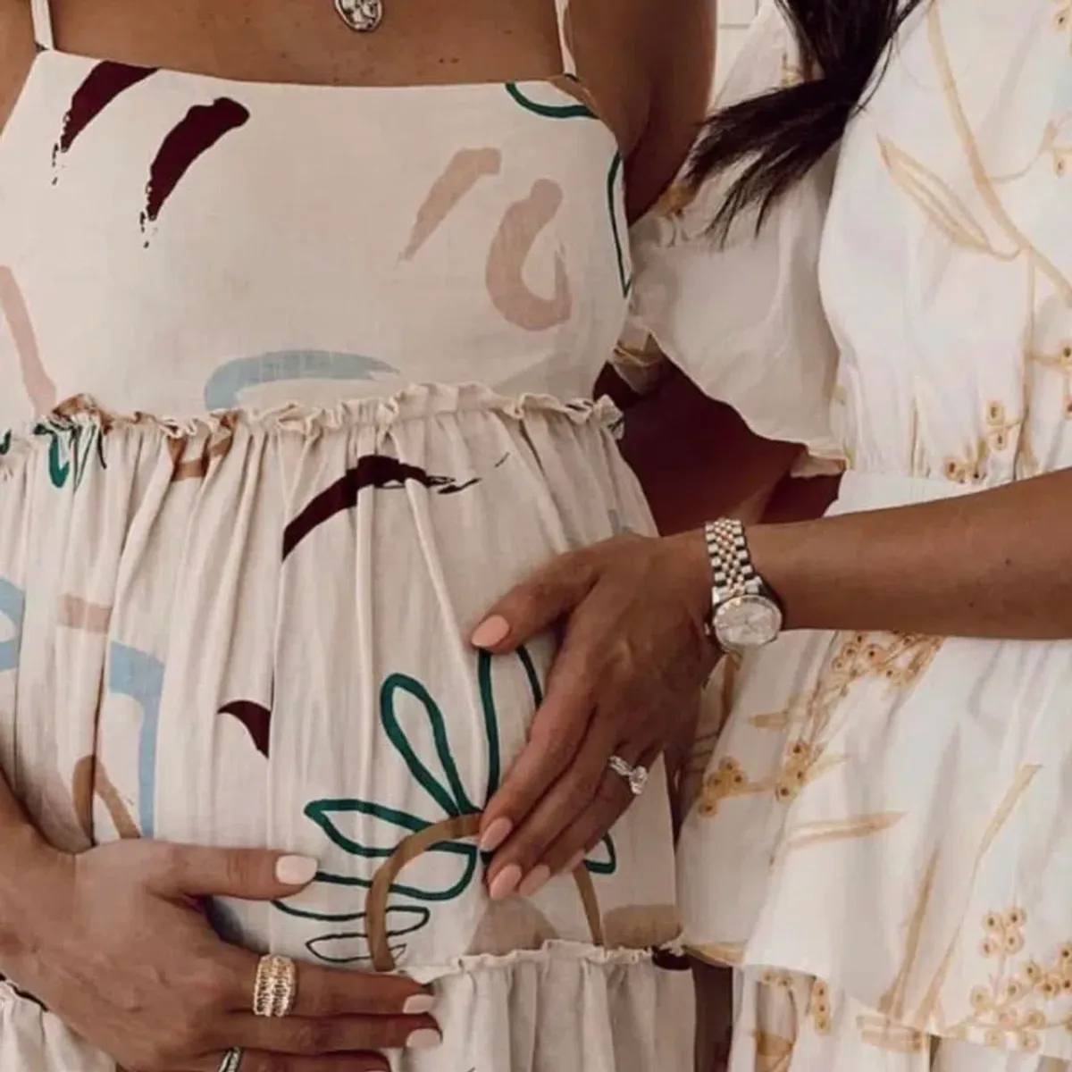 Skye and Staghorn Lottie Tiered Maxi Dress in La Rosa Print Size AU 8 - Image 2