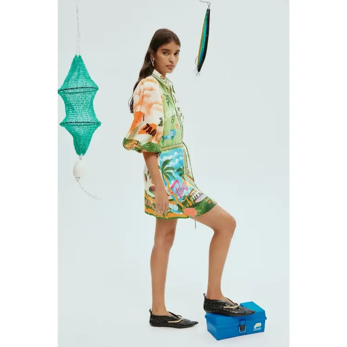 Alemias Paradiso Mini Dress in Multi Size AU 12 - Image 2