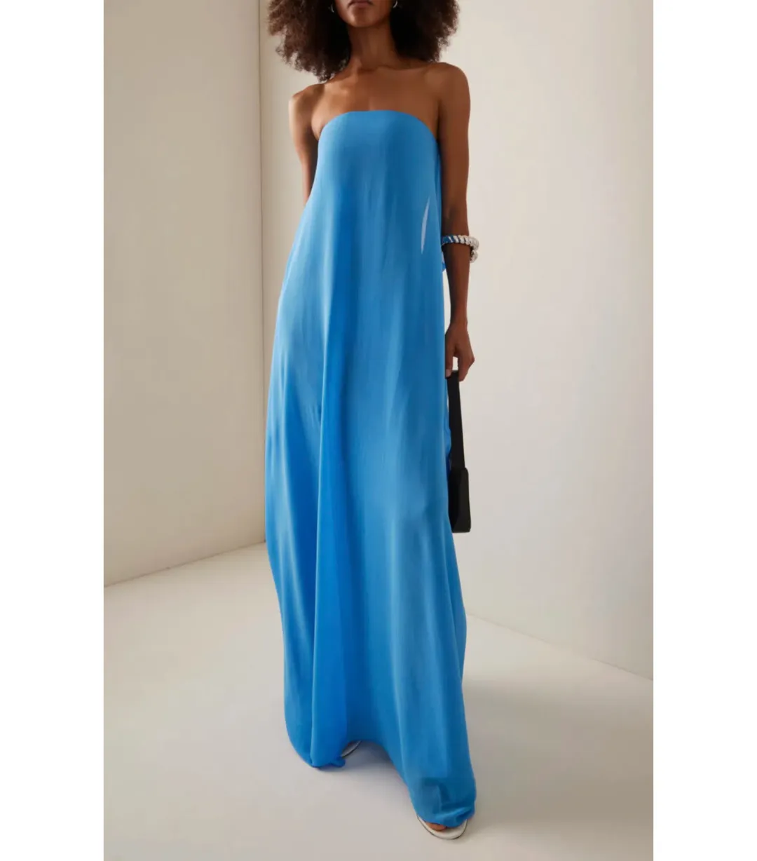 Christopher Esber Layered Silk Dress Boston Blue Size AU 6 for rent on The Volte - main image