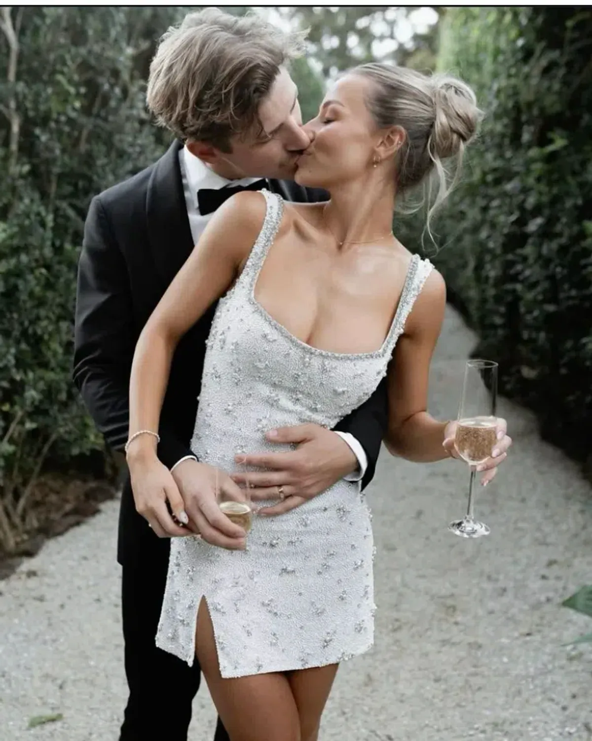 Clio Peppiatt Bridal Crystal Dress Ivory Size M / AU 10 - Image 3