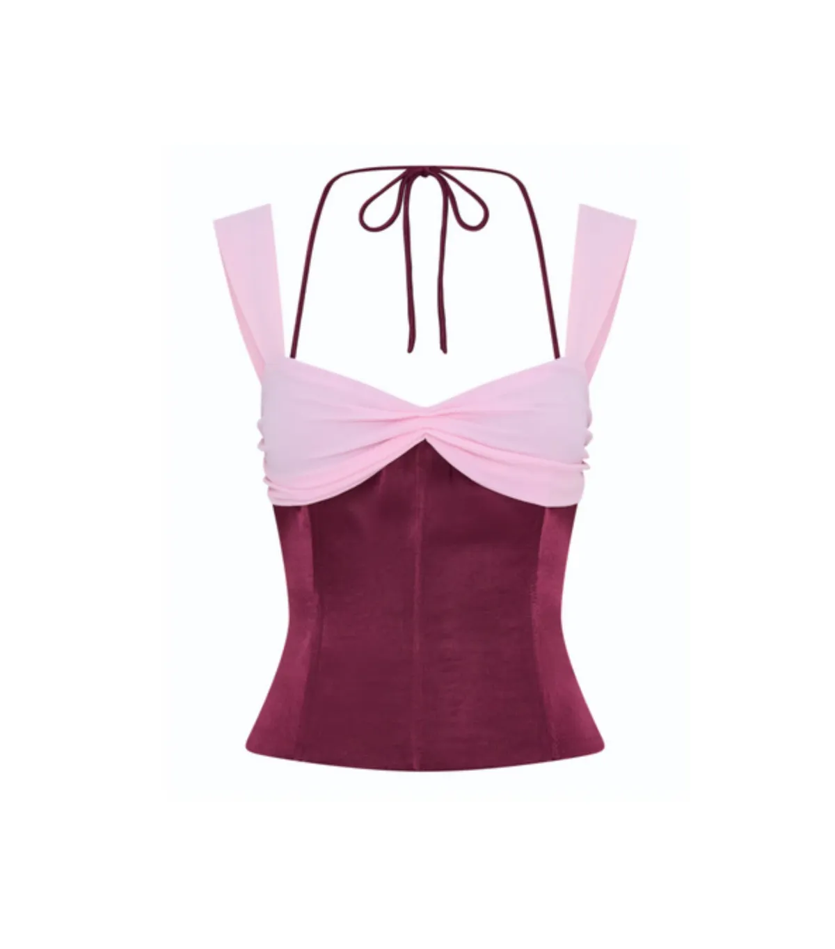 I am Delilah Scarlett Corset and Maxi Skirt Set in Berry Size AU 6  - Image 4