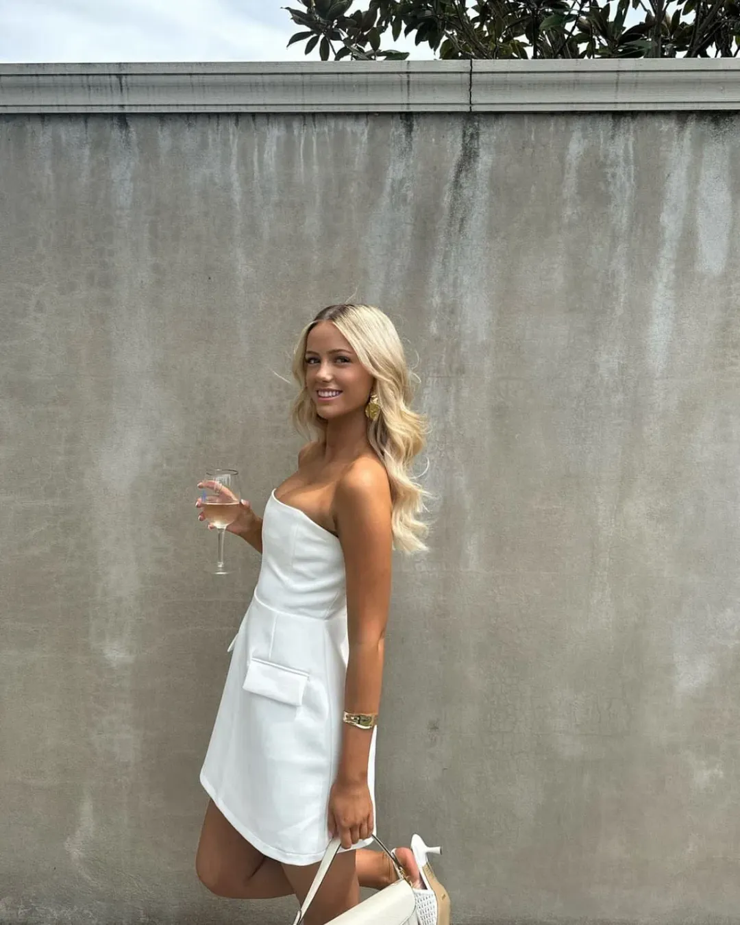 Odd Muse The Ultimate Muse Strapless Dress in White Size AU 8  for rent on The Volte - main image