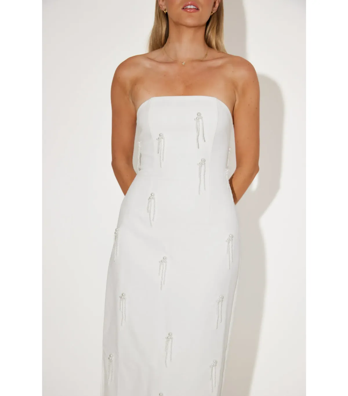 Odd Muse The Ultimate Muse Embellished Midi Dress White Size XS / AU 6 - Image 3