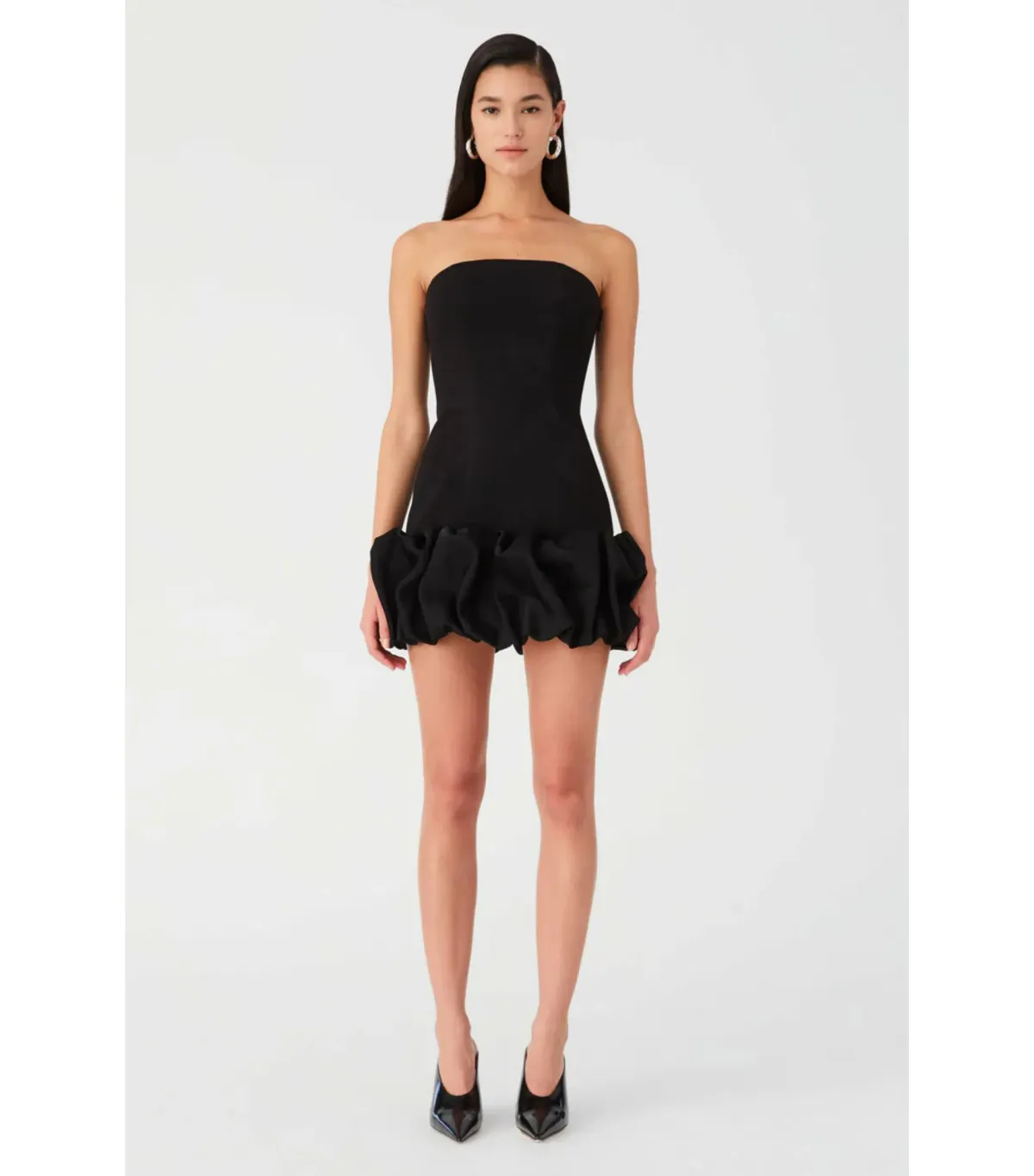 MISHA Saphira Crepe Mini Dress Black Size 4/XXS - Image 1