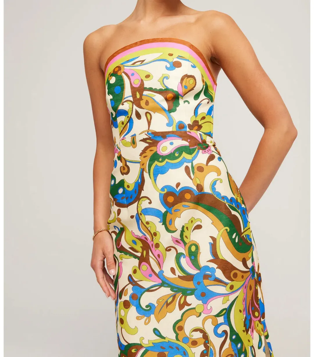 Alemais Ozma Strapless Dress Multi Size AU 6  for rent on The Volte - main image