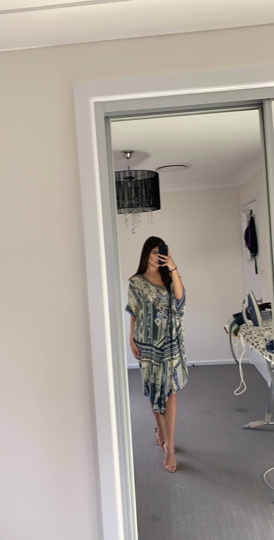 Camilla Kaftan Grey Blue Size 10 for rent on The Volte - main image