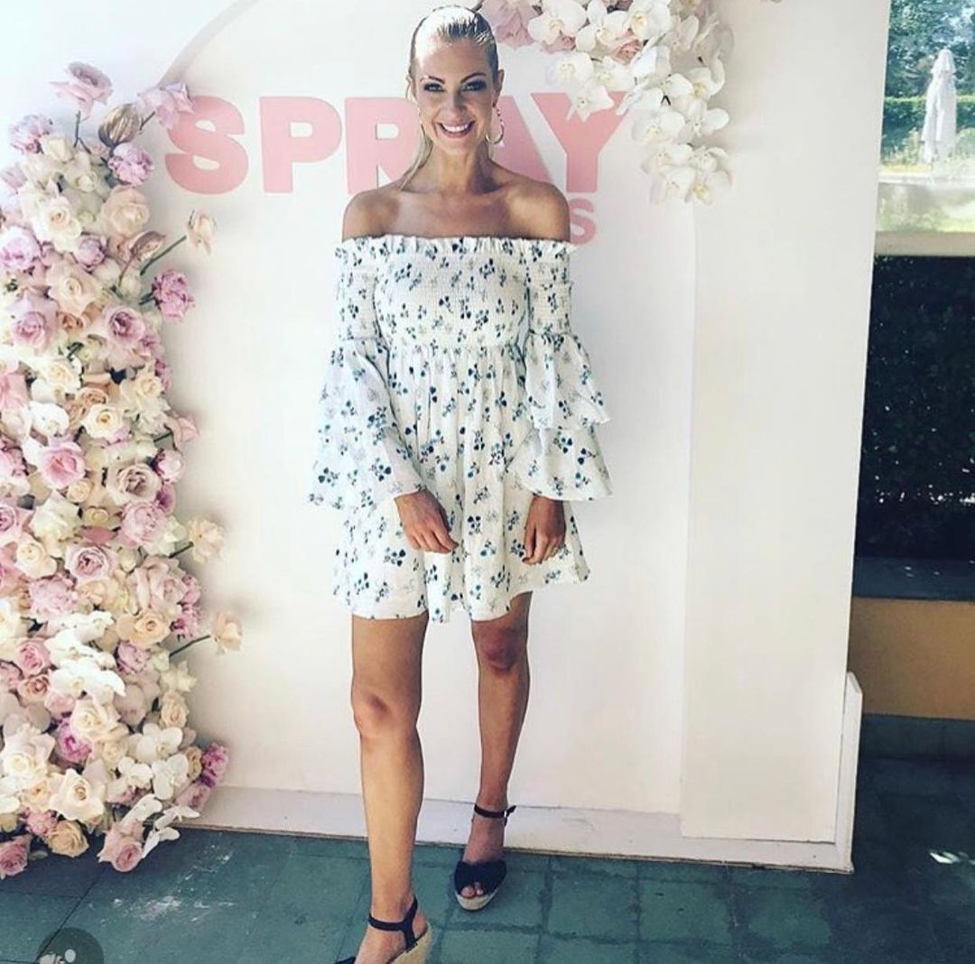 Steele Catalina Flare Dress Print Size 8  for rent on The Volte - main image