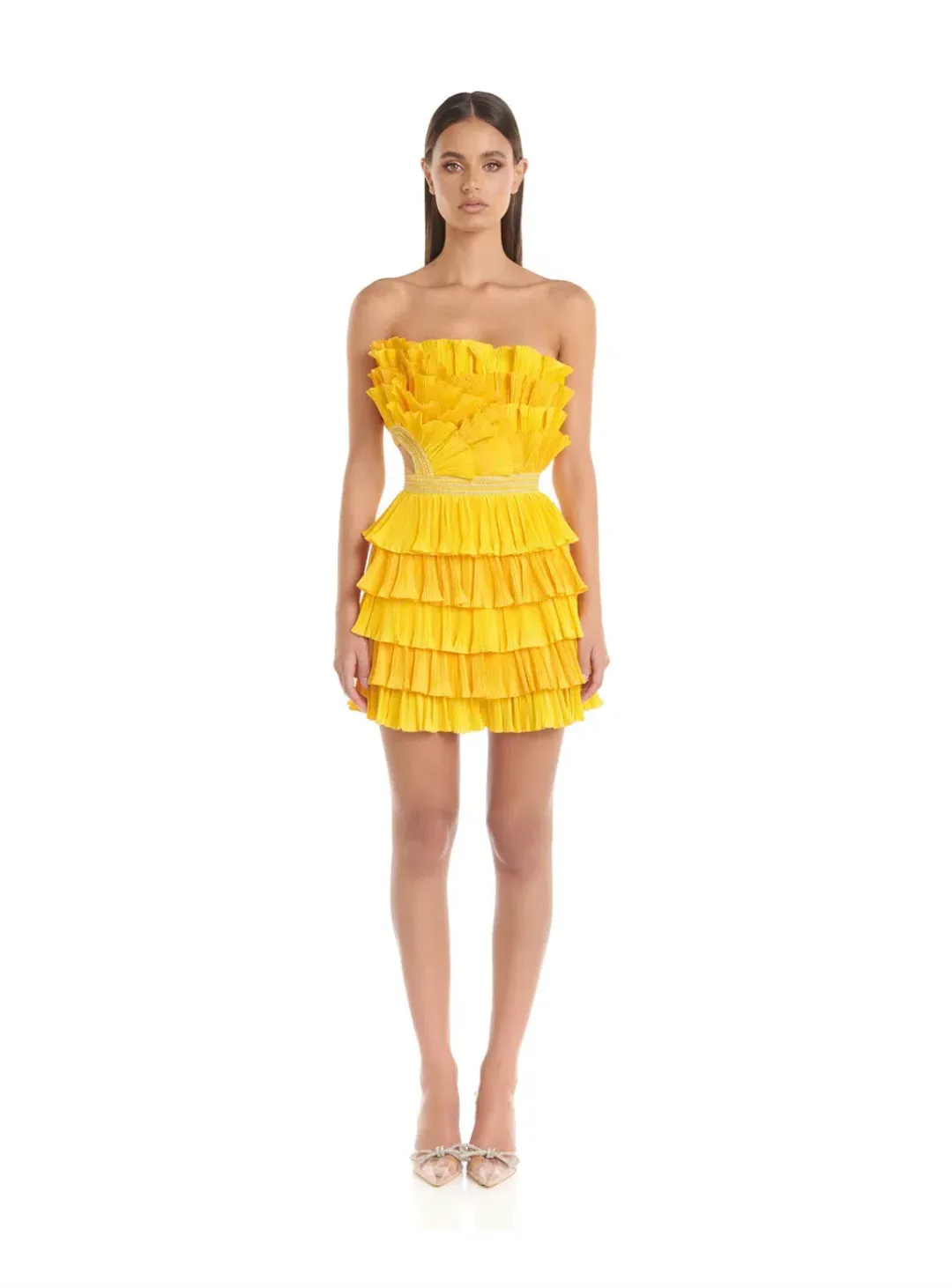Eliya the Label Josephine Mini Dress in Yellow Size M / AU 10 for rent on The Volte - main image