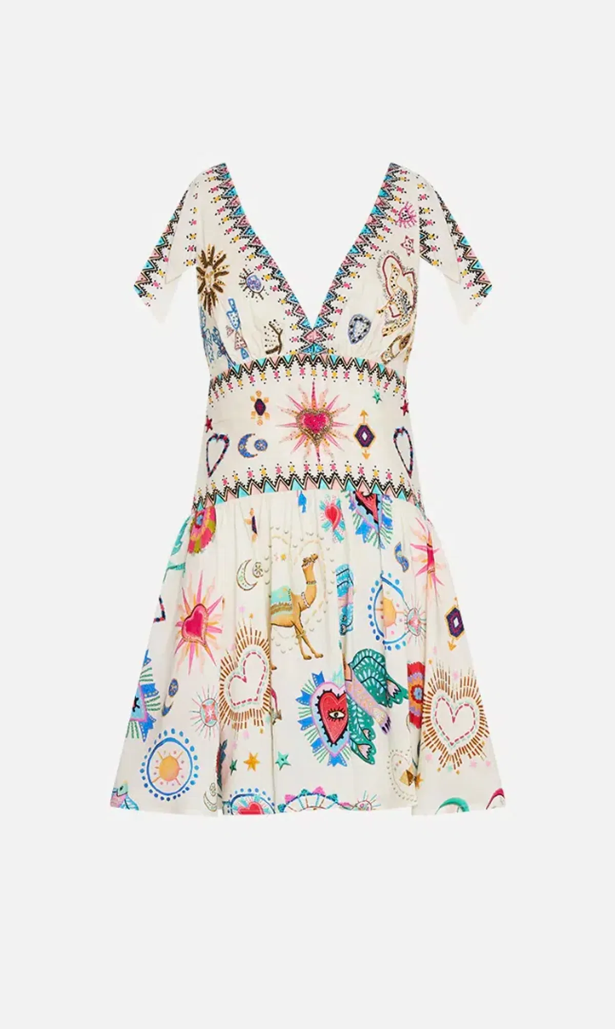 Camilla  Tie Shoulder Short Dress Living in Colour Size L / AU 14 - Image 5