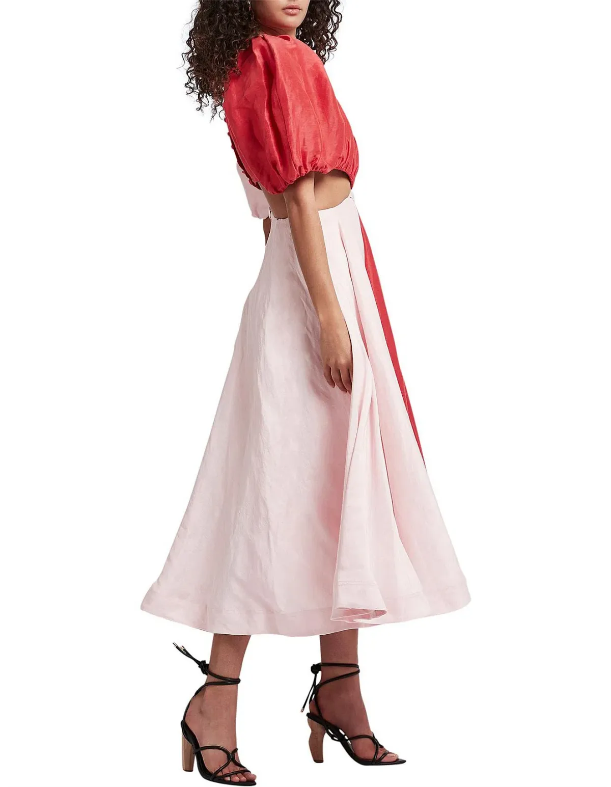Aje Entwined Midi Dress Pink/Red Size 6 - Image 4