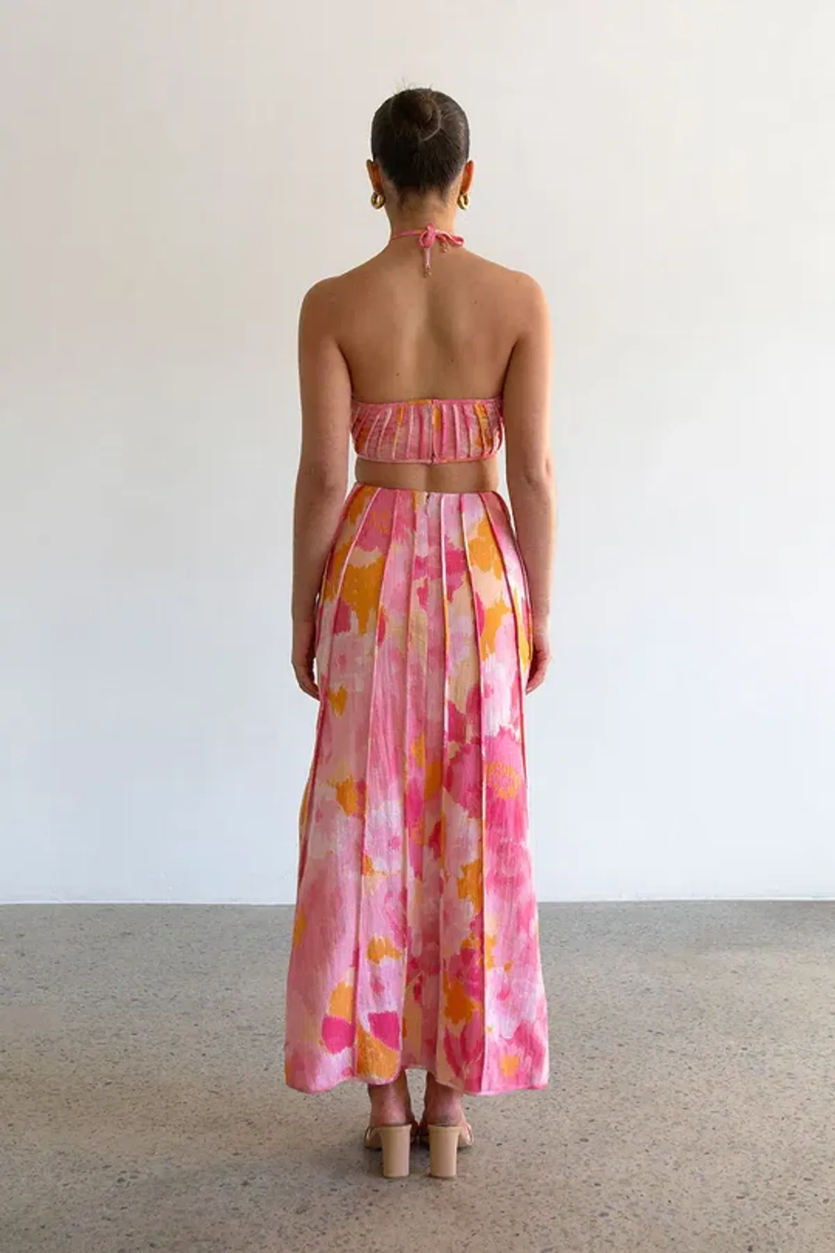 Sabo Skirt Zaco Tallulah Midi Dress Pink Gerbera Size M / AU 10 - Image 3