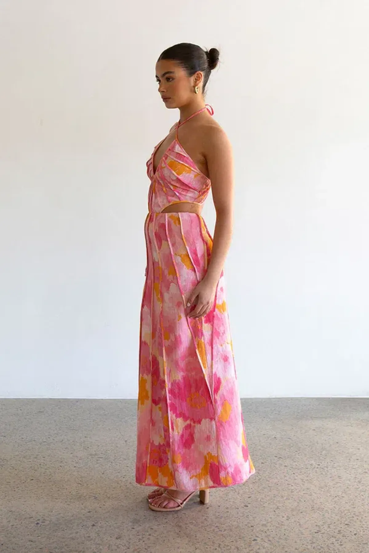 Sabo Skirt Zaco Tallulah Midi Dress Pink Gerbera Size M / AU 10 - Image 2