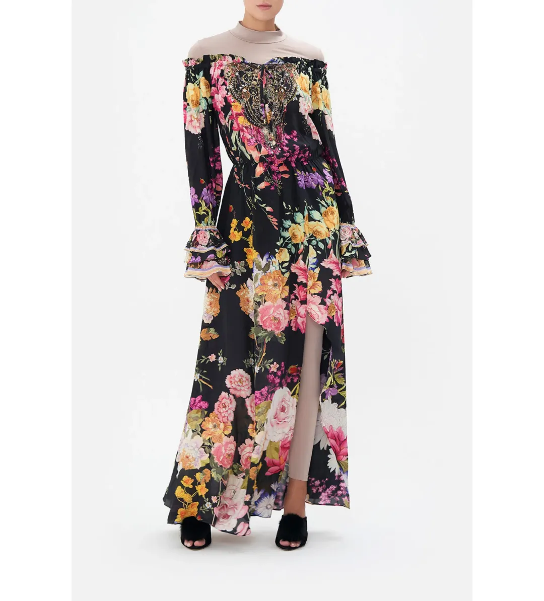 Camilla Drop Shoulder Split Maxi Dress Libertine Lady Size 16 for rent on The Volte - main image