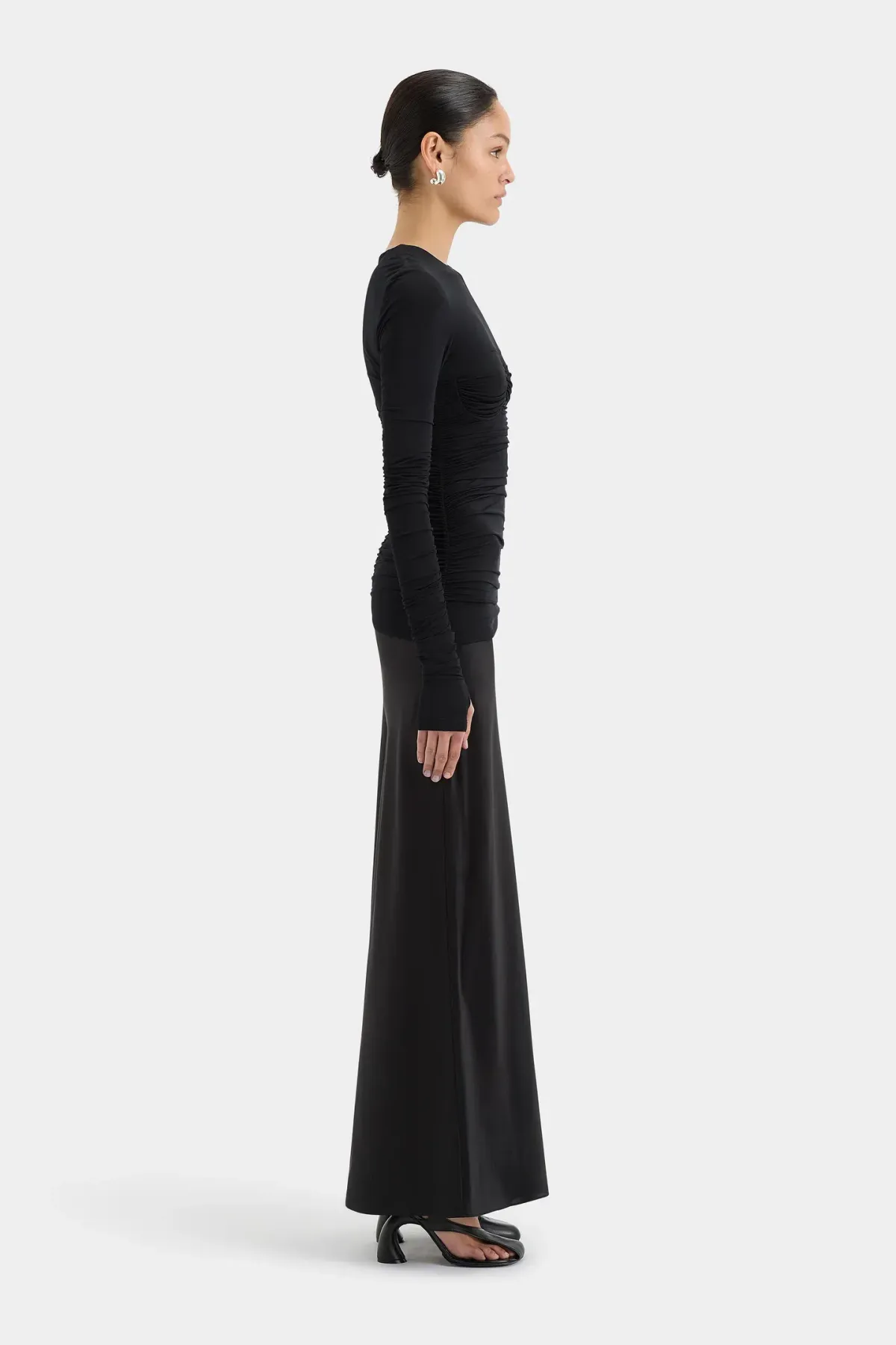 Sir The Label Alessia Draped Gown Black Size 2 / AU 12 - Image 2