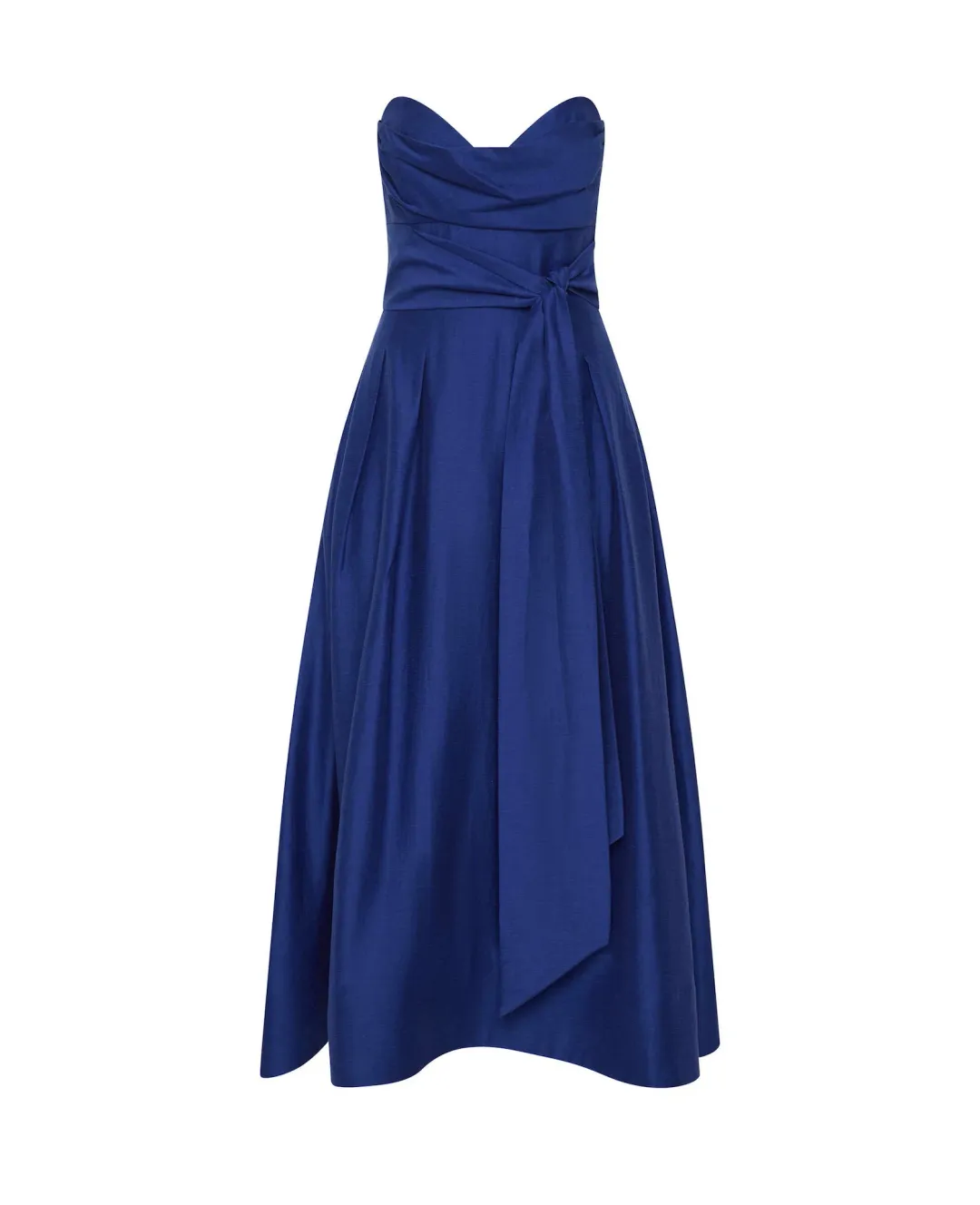 Rebecca Vallance Cera Strapless Midi Dress Blue Size 4 for rent on The Volte - main image