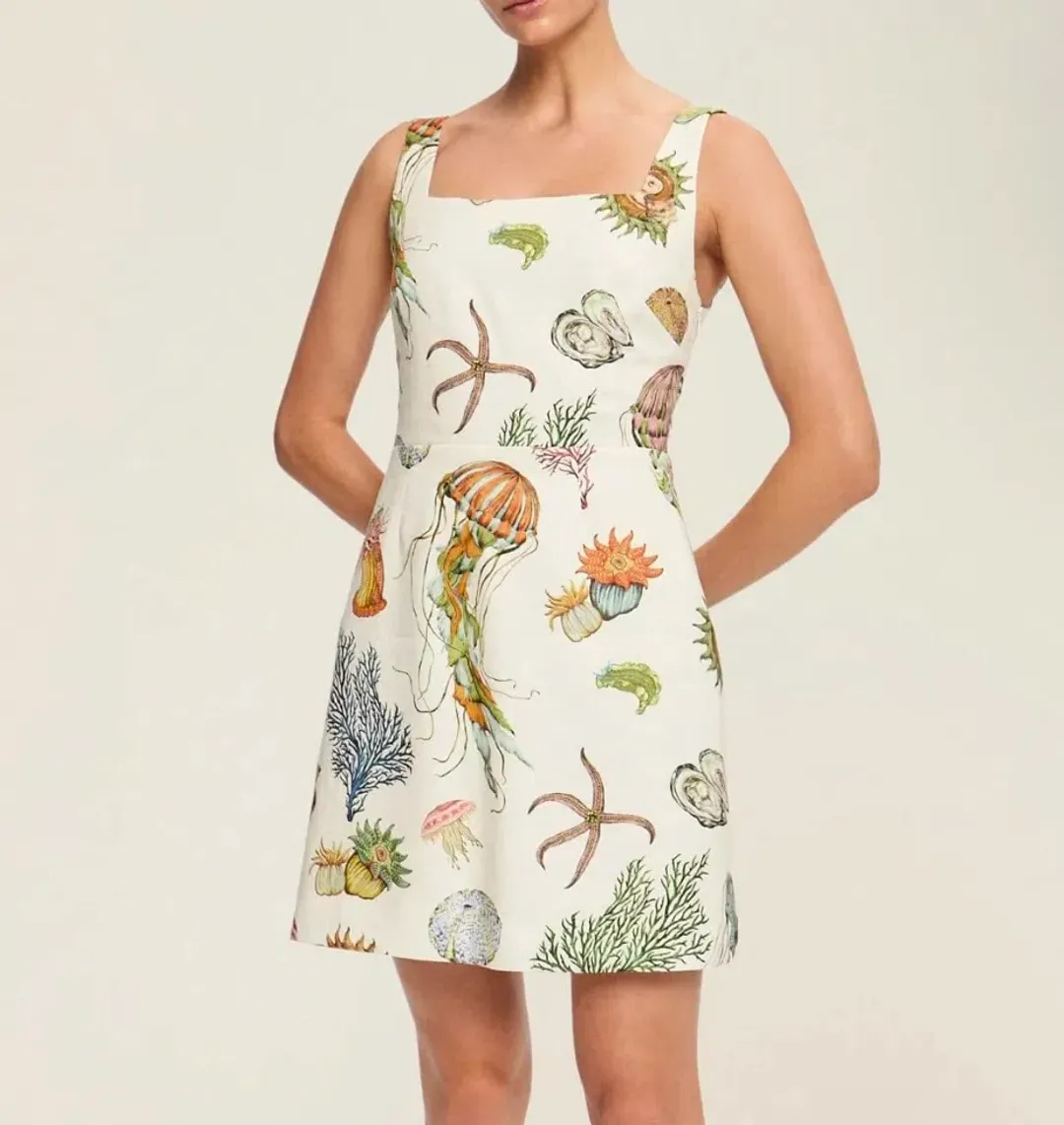 Alemais Sea Mini Dress Print Size 8 for rent on The Volte - main image