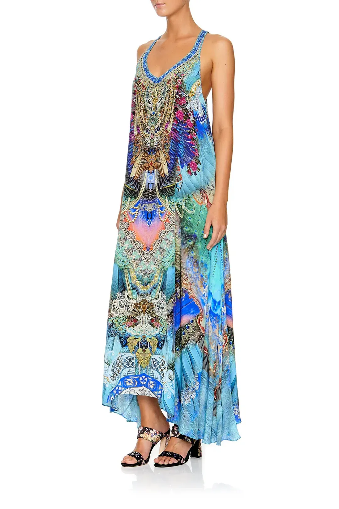 Camilla V Neck Racer Back Maxi Dress Freedom Flight Size S / AU 10 for rent on The Volte - main image