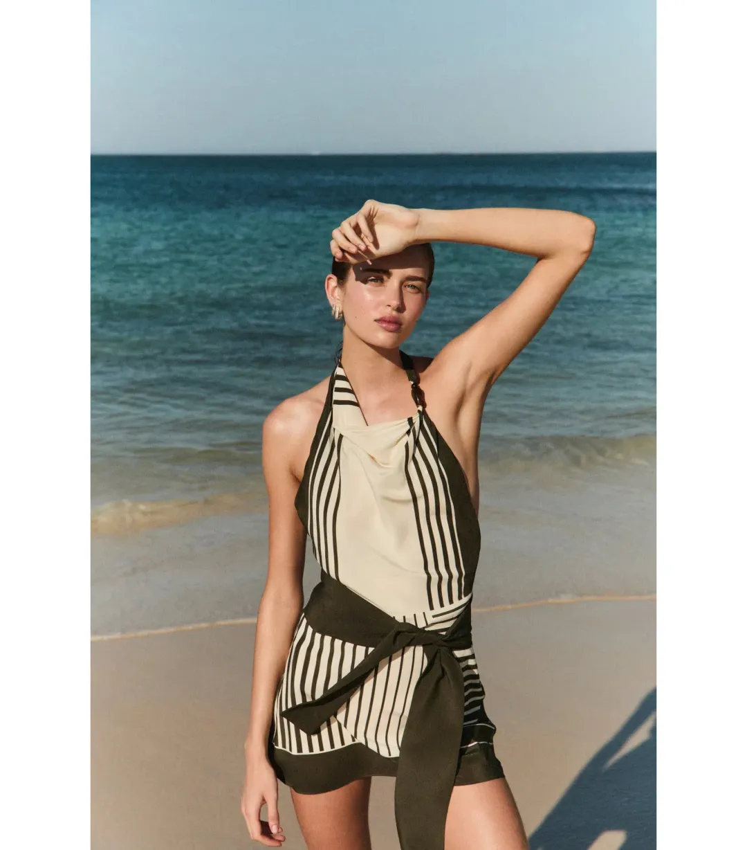 Sir the Label Leilana Mini Dress Garden Stripe Size 3 / AU 12 for rent on The Volte - main image