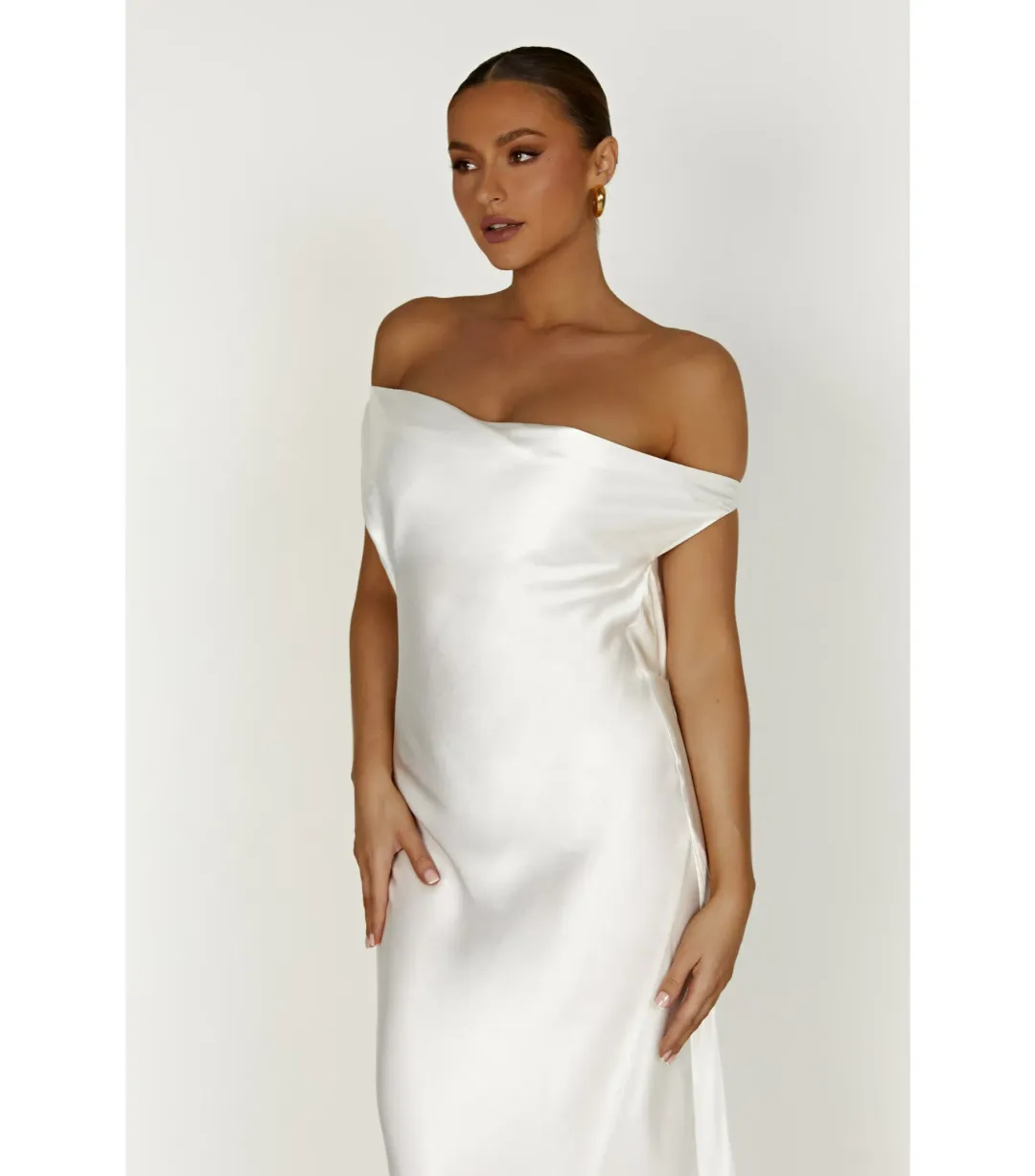 Meshki Yvette Slip Dress White Size AU 6 for rent on The Volte - main image