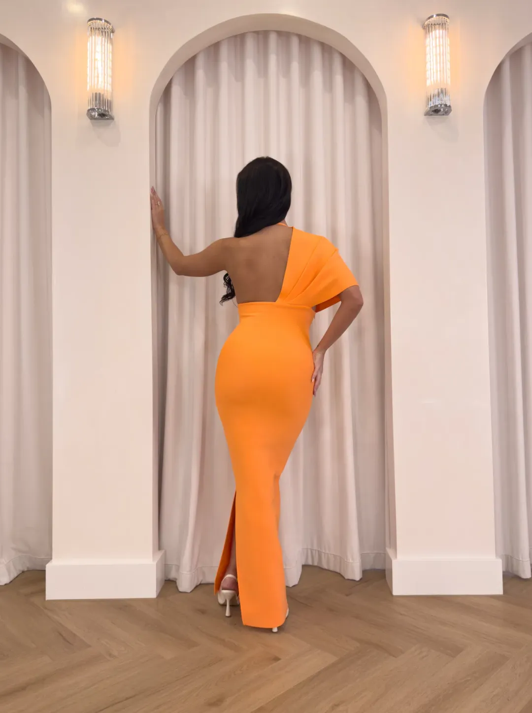 Catwalk Connection Lucia Bandage Dress Orange Size S / AU 8 for rent on The Volte - main image